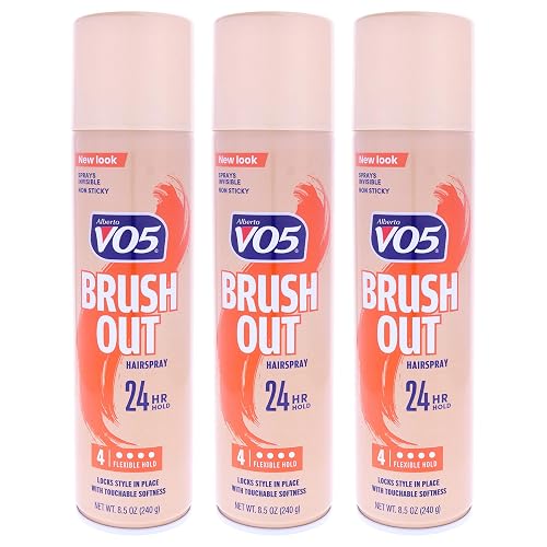 Alberto VO5 Crystal Clear Brush Out Hair Spray for Unisex - 8.5 oz Hair Spray - Pack of 3 Beauty & Personal Care VO5