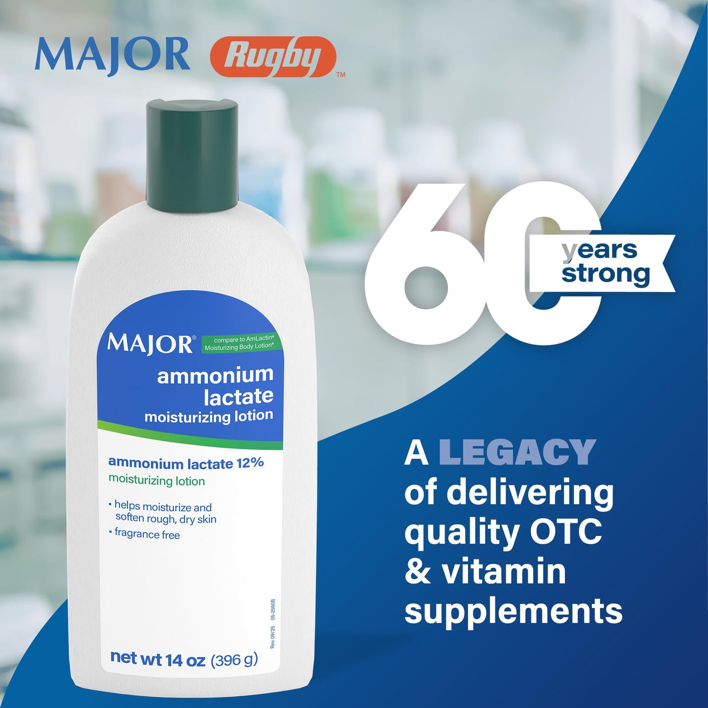 Major Ammonium Lactate 12% Moisturizing Lotion - Lactic Acid Lotion - Helps Moisturize and Soften Rough, Dry Skin - Daily Body Lotion - Fragrance-Free Beauty & Personal Care MAJOR