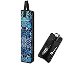 Beautyflier Universal Curling Iron Travel Case, Heat-Resistant, Canvas, Blue Flower Beauty & Personal Care Beautyflier
