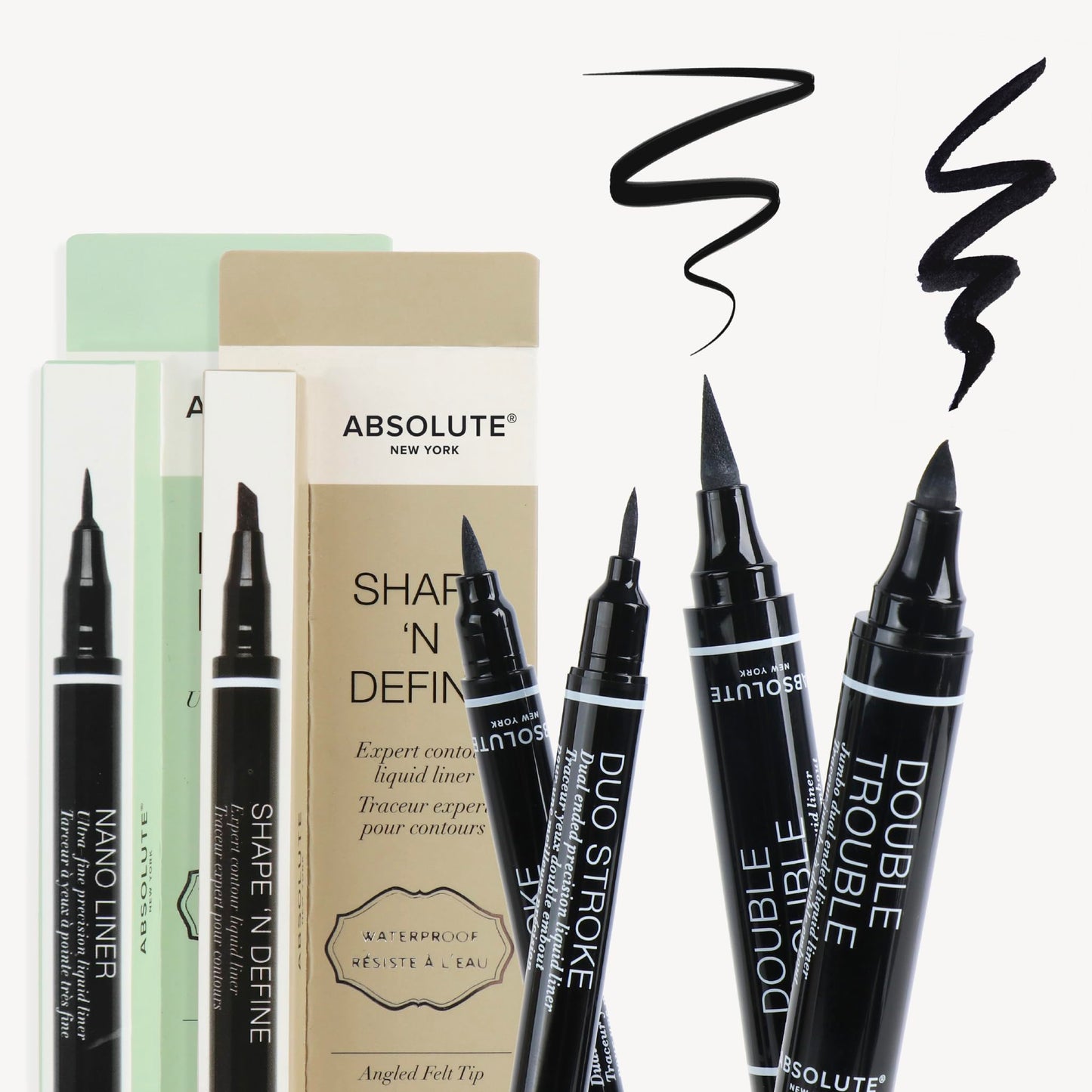 Absolute New York Nano Liner Super Slim Angled Tip Double Ended Liner Beauty & Personal Care Absolute New York
