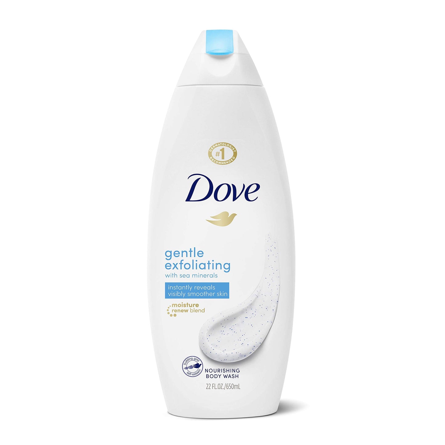 Dove Body Wash 100% Gentle Cleanser, Sulfate Free Gentle Exfoliating With Sea Minerals Bodywash for Softer, Smoother Skin After Just One Shower 22 oz Beauty & Personal Care Dove