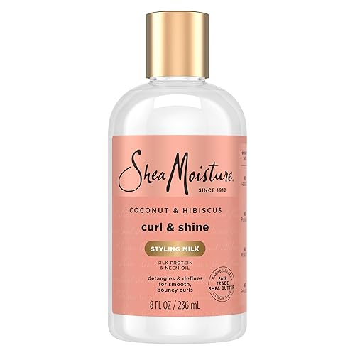 SheaMoisture Curl & Style Milk Coconut & Hibiscus with Silk Protein & Neem Oil for Thick, Defined, Curly Hair Fair Trade, Sulfate-Free 8 oz Beauty & Personal Care SheaMoisture