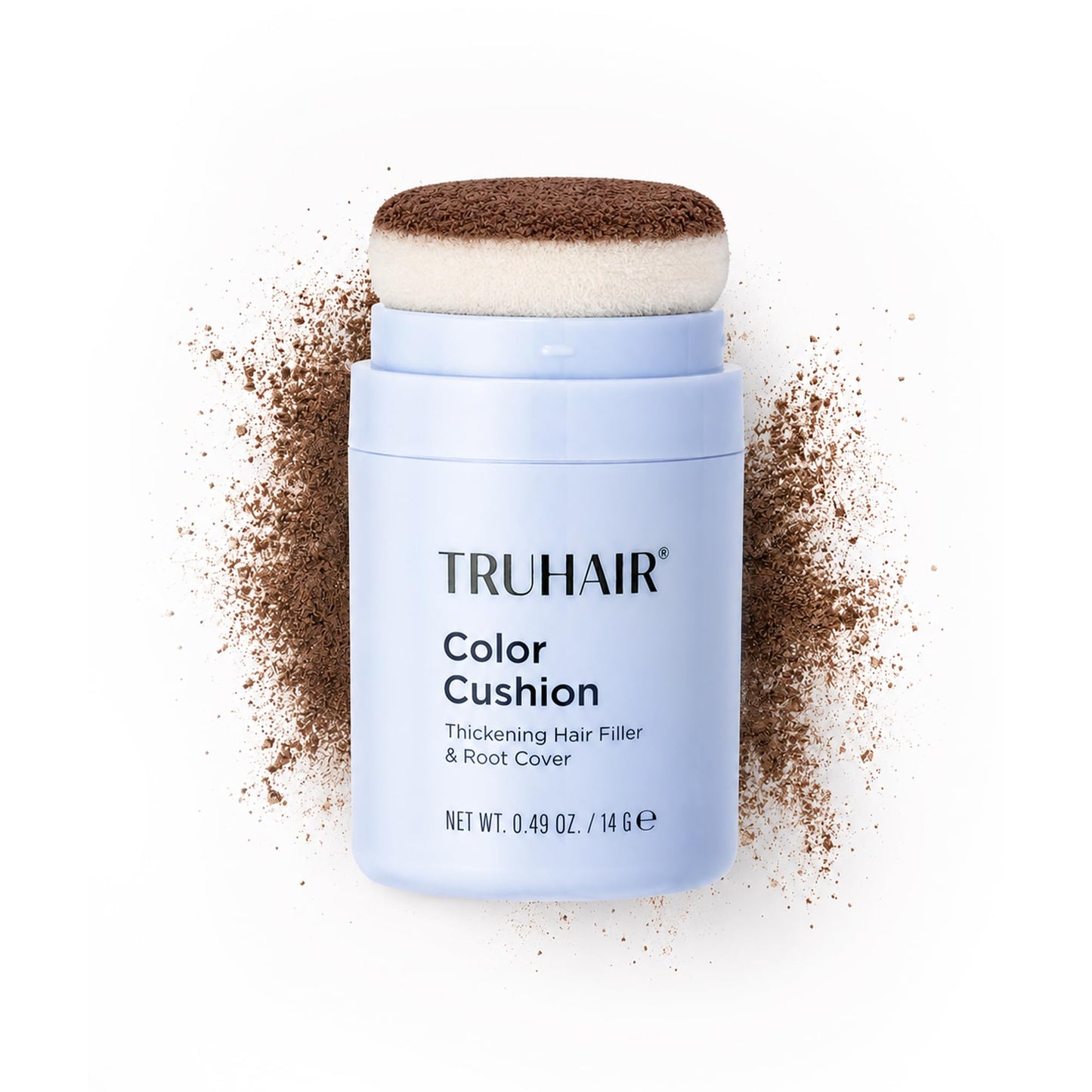 TRUHAIR Color Cushion Thickening Hair Filler & Root Cover Up Powder - Oil Absorbing Hair Fibers for Thinning Hair - Instant Volume, Gray Coverage Beauty & Personal Care Truhair