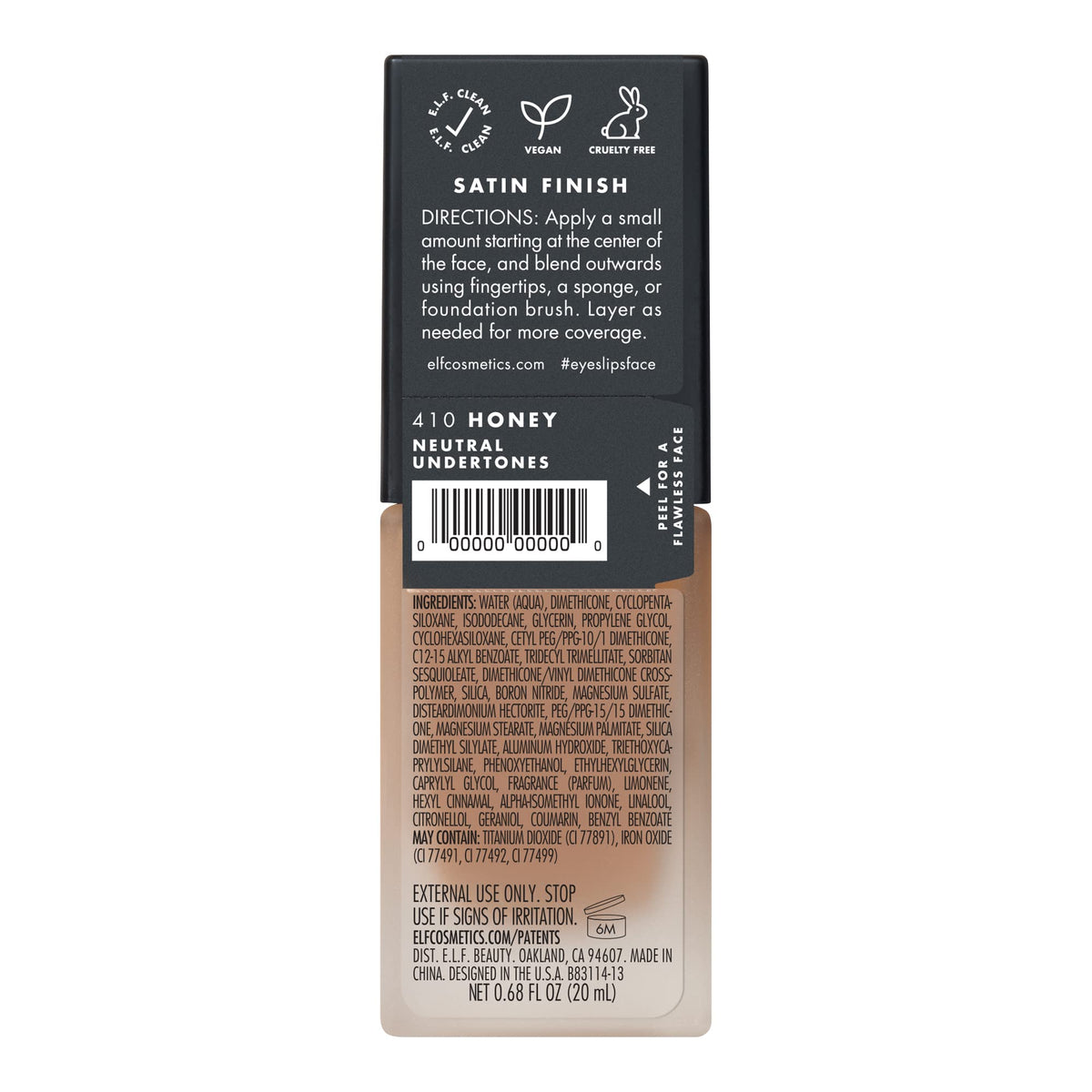 Elf 83114 Foundation Cara Size 0.68o Elf Flawless Finish Foundation Caramel 83114 0.68fl Oz Beauty & Personal Care e.l.f.