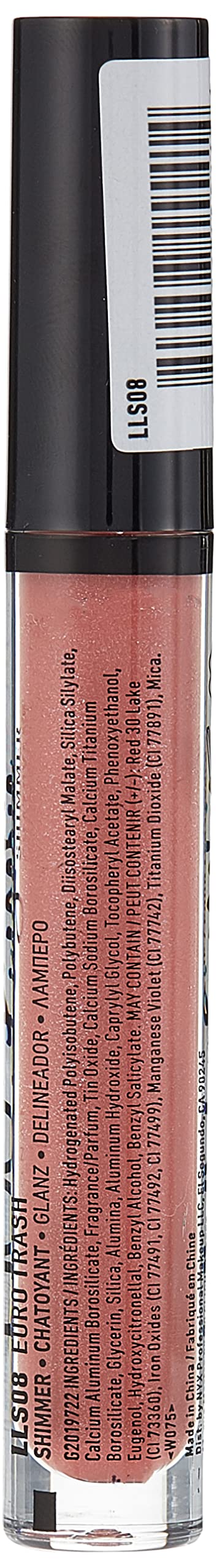 NYX PROFESSIONAL MAKEUP Lip Lingerie Shimmer, Lip Gloss - Euro Trash, Dark Pink-Brown Beauty & Personal Care NYX PROFESSIONAL MAKEUP