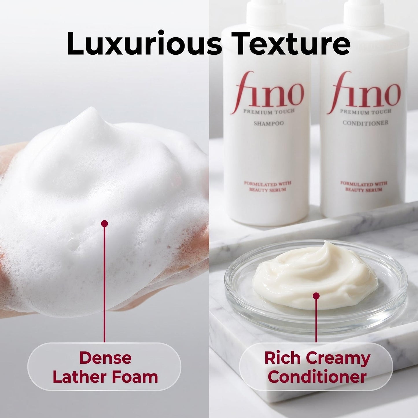 TJ SIGNATURE Fino Premium Touch Shampoo and Conditioner Set - J-Beauty Salon Grade Deep Repair Duo for Dry, Damaged & Frizzy Hair - Includes Exclusive Beauty & Personal Care TJ SIGNATURE