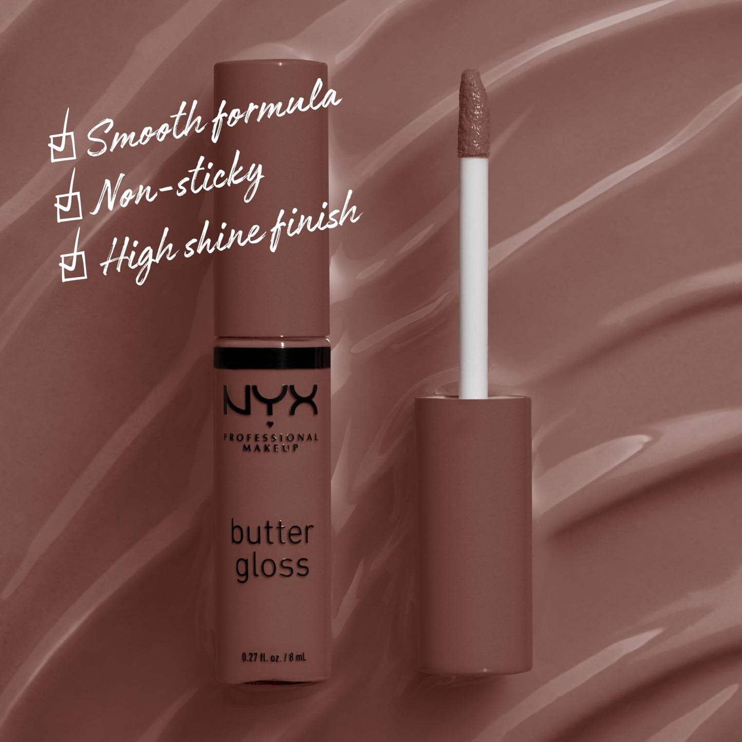 NYX PROFESSIONAL MAKEUP Butter Gloss, Non-Sticky Lip Gloss - Ginger Snap (Chocolate Brown) Beauty & Personal Care NYX PROFESSIONAL MAKEUP