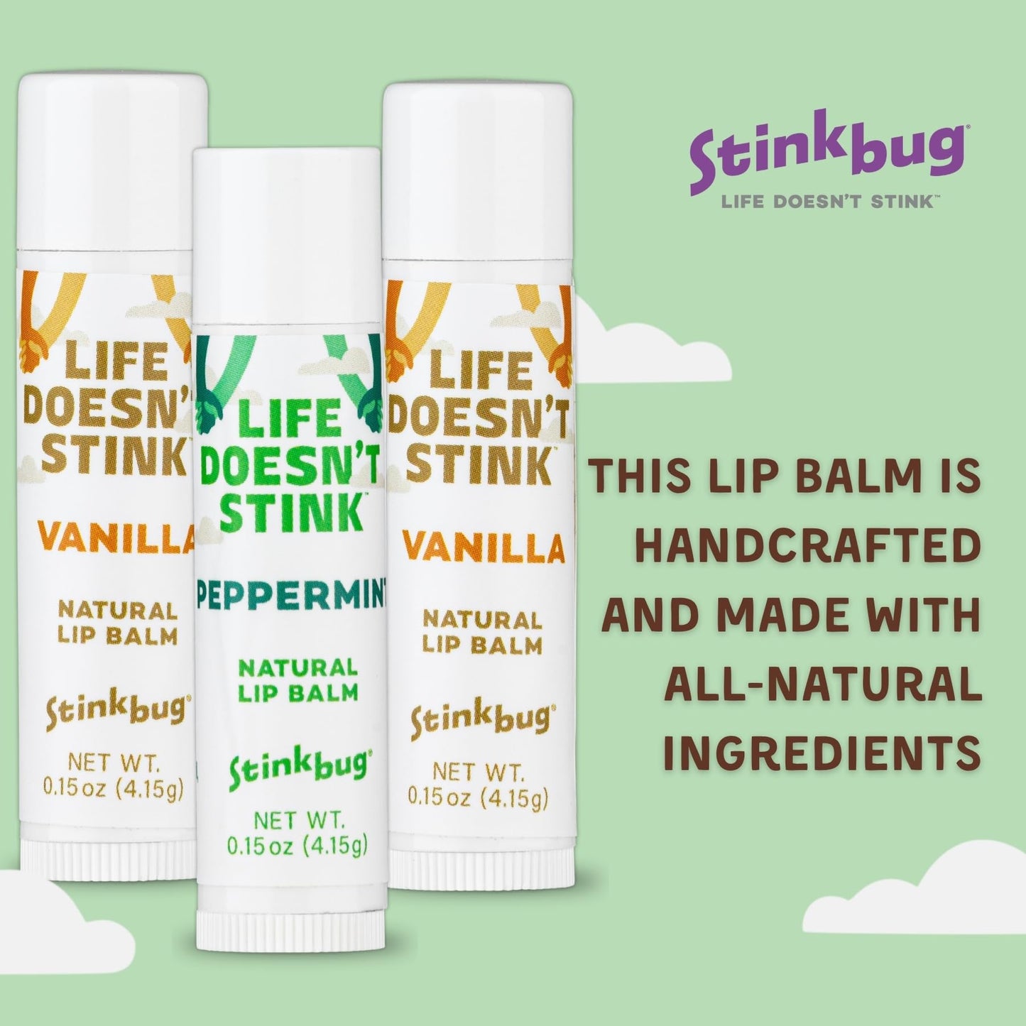 Stinkbug Naturals Organic Aluminum Free Deodorant Stick with Lip Balm, Jojoba Oil, Coconut Oil and Cocoa Butter (Includes 1 Natural Cedar Eucalyptus Beauty and Personal Care Stinkbug