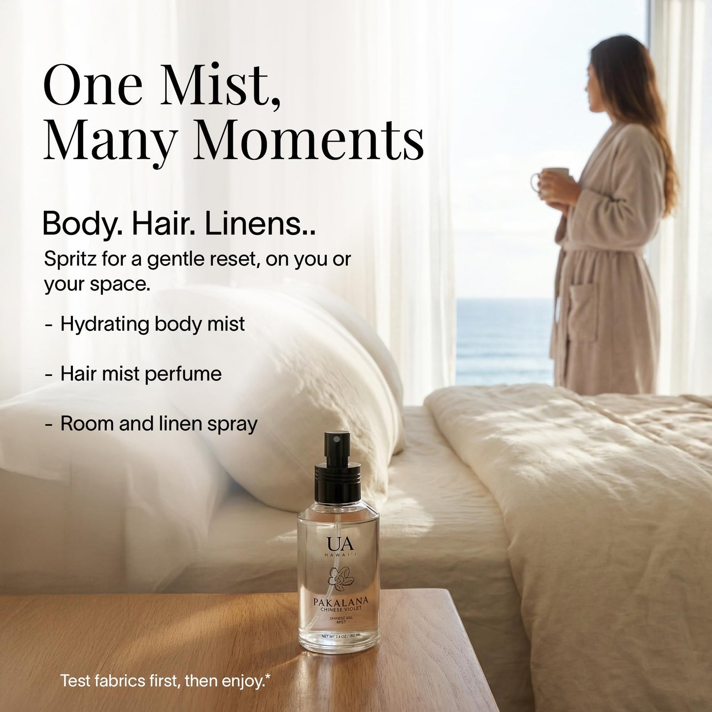 Pakalana Chinese Violet Body and Hair Mist from Hawaii, Hair Perfume for a Light, Hydrating Refresh, Body Mist for Women and Men, Alcohol-Free Beauty & Personal Care Ua Body