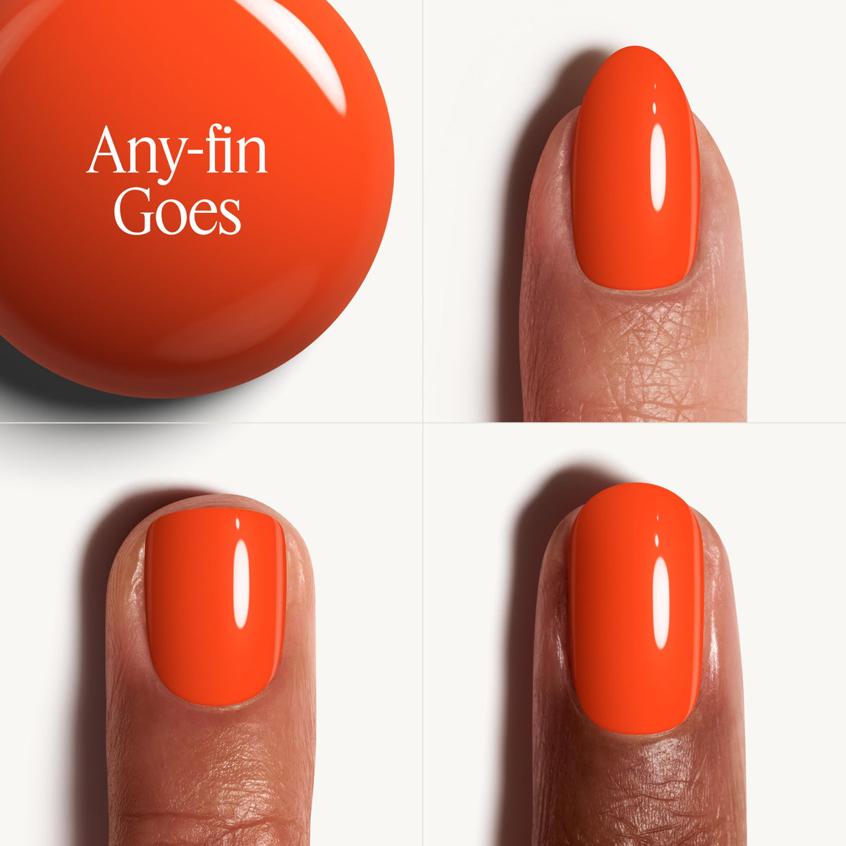 essie Nail Polish, Summer 2020 Sunny Business Collection, Vibrant Tangerine Nail Color With A Cream Finish, any-fin goes, 0.46 Fl Ounce