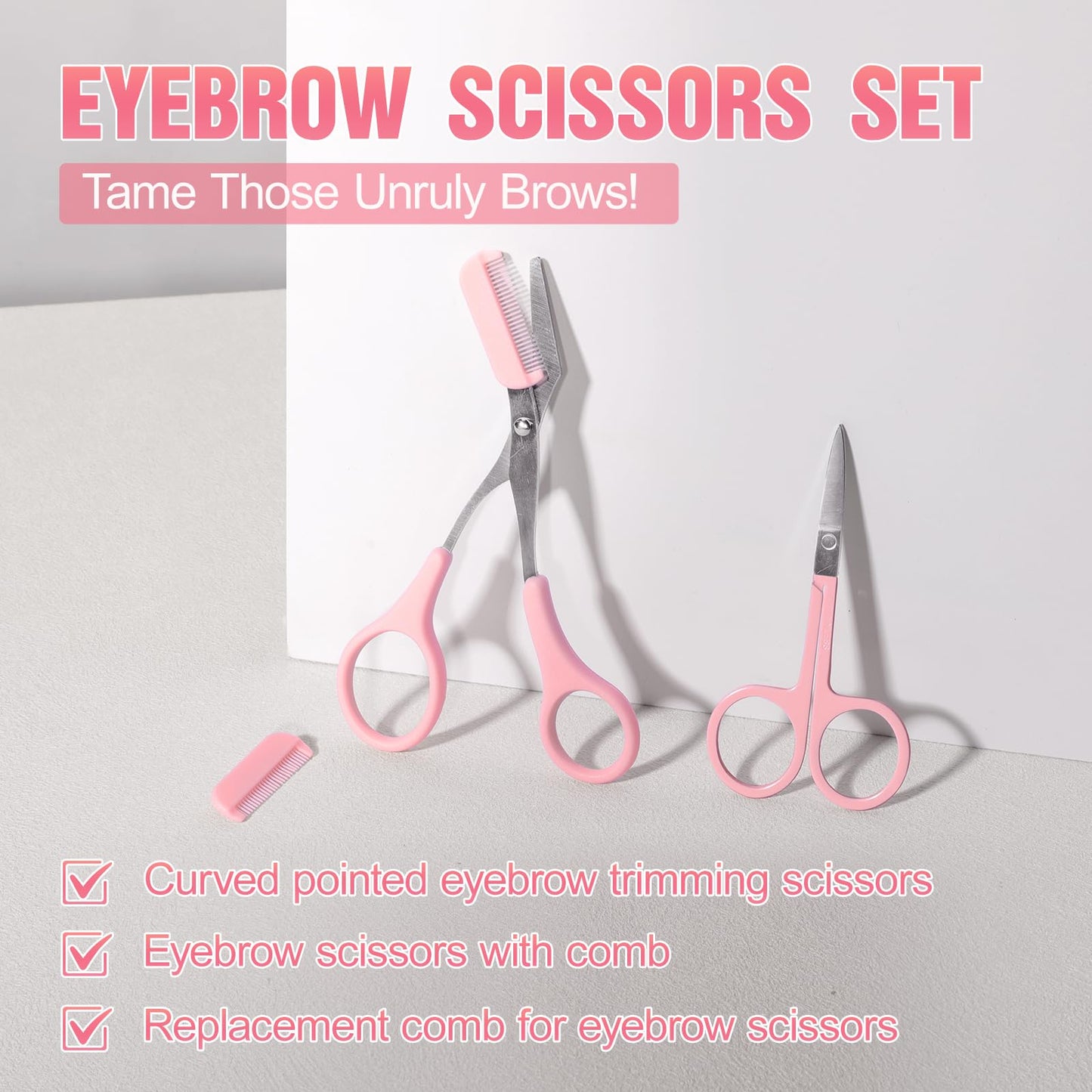Eyebrow Kit, 17 in 1 Tweezers for Women Facial Hair, Hair Scissors with Comb, Eyebrow Trimmer, Brow Brushes, Hair Tools Travel Bag, Professional Beauty and Personal Care NXPPYY