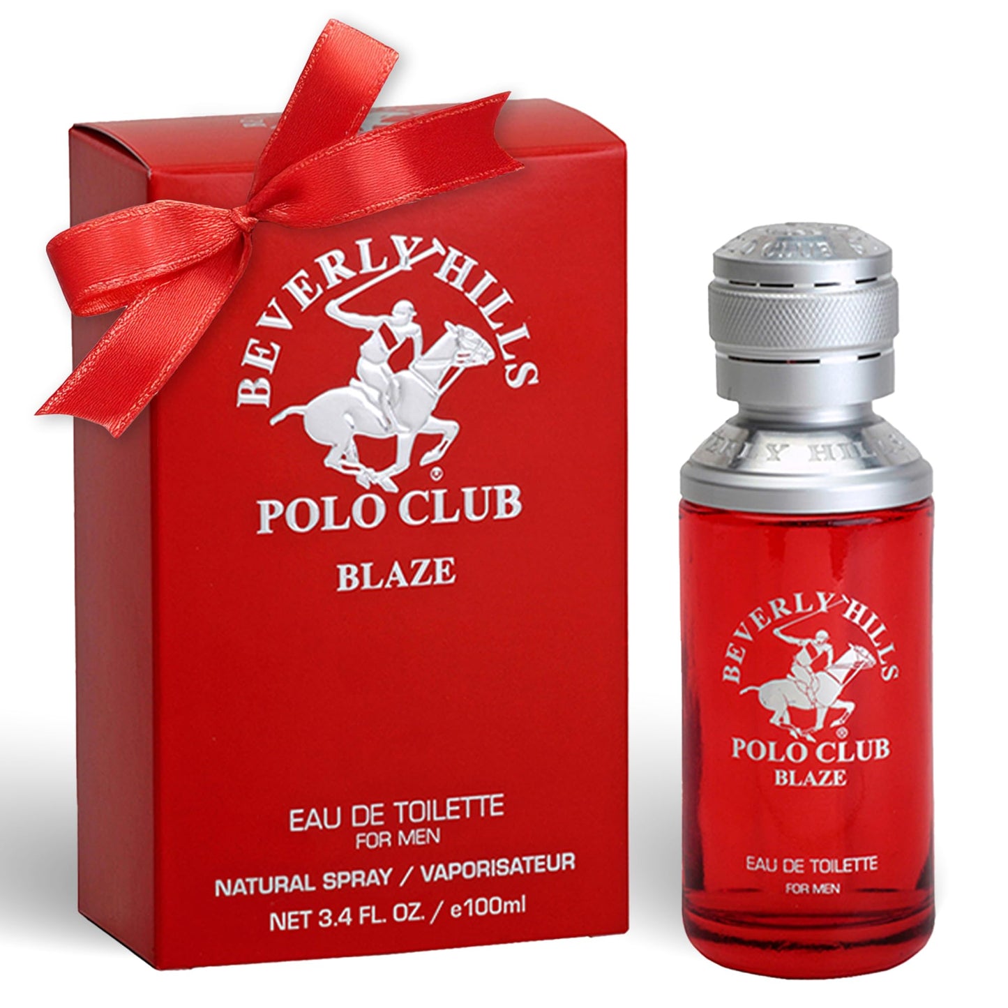 Beverly Hills Polo Club BLAZE - Cologne for Men with Notes of Cedar & Basil - Fresh & Classy Fragrance Scent - Eau De Toilette Spray 3.40fl.oz / 100ml Beauty & Personal Care Beverly Hills Polo Club