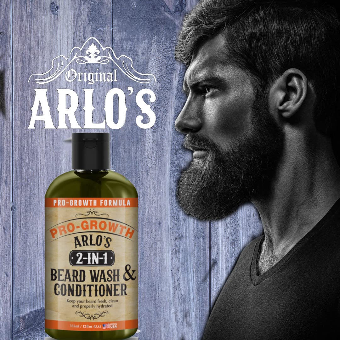 Arlo's 2-in-1 Beard Wash and Conditioner 12 oz. - Pro Growth Formula Beauty and Personal Care Arlo's