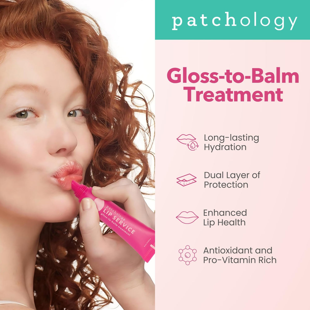 Patchology Lip Gloss for Women - Glossy, Clear Shine Hydrating Lip Balm with Aloe, Honey, Goji Berry Oil - Moisturizing Lip Treatment for Dry, Cracked Beauty & Personal Care Patchology