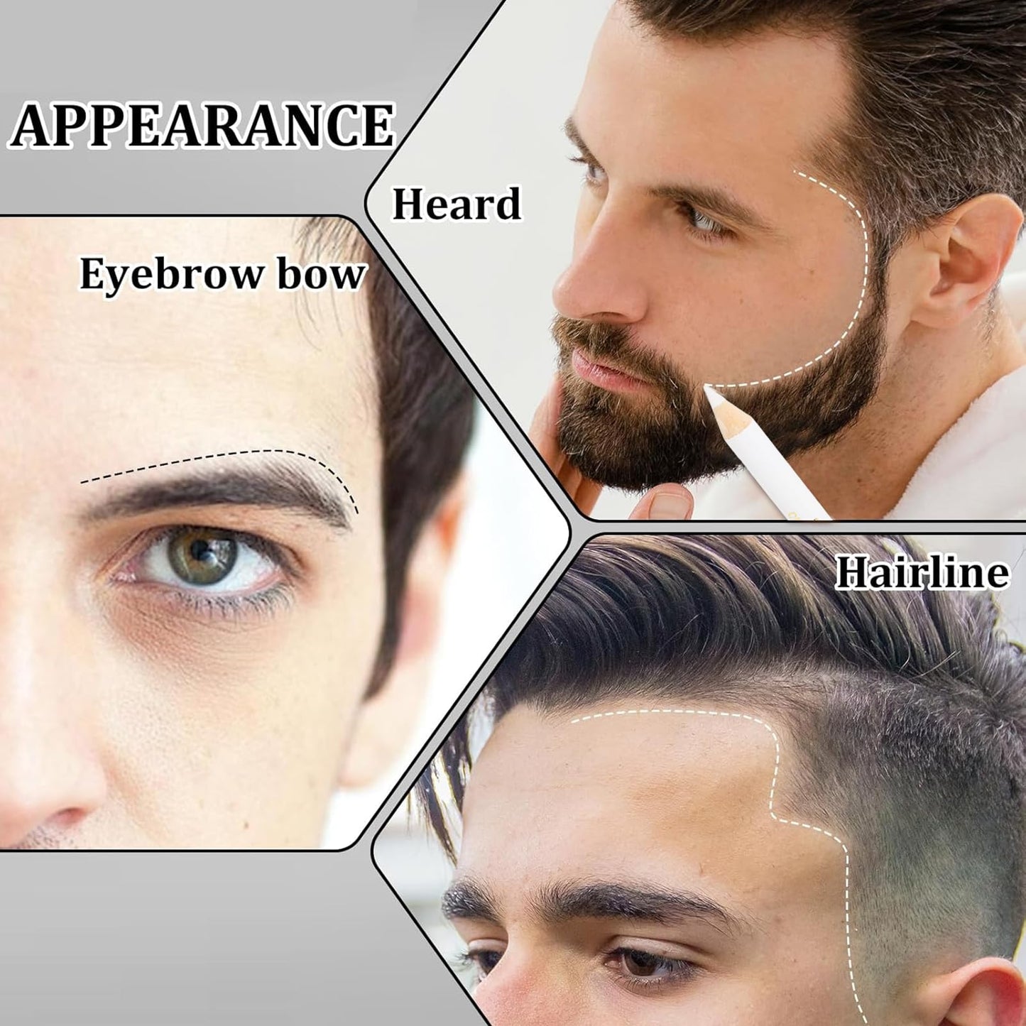 Professional Beard Shaper & Grooming Tool - Pencil Filler for Styling, Edging and Tracing (White) Beauty and Personal Care Brrnoo