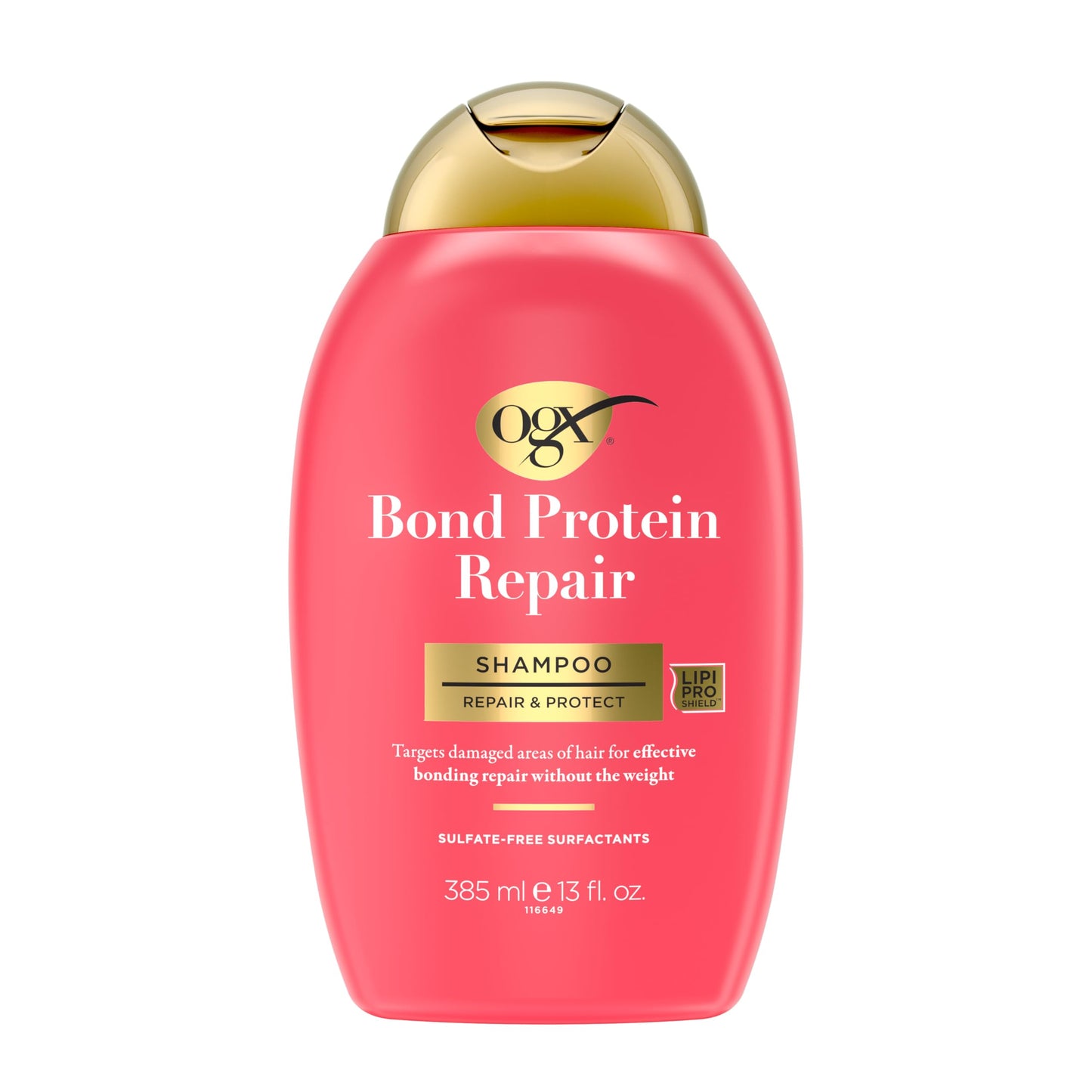 OGX Repair & Protect Bond Protein Repair Shampoo, Lightweight Hair Wash Cleanses & Targets Damaged Hair for Effective Bond Repair, Formulated without Beauty and Personal Care OGX