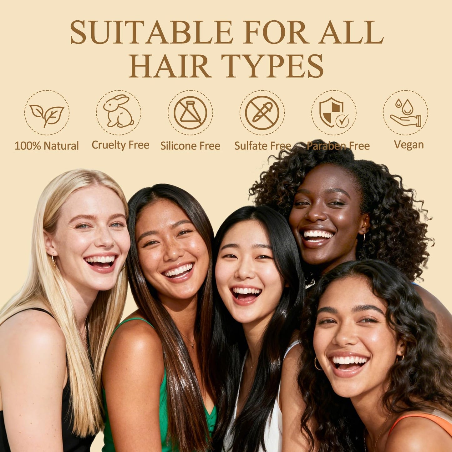 Rice Water Shampoo and Conditioner Set with Hair Growth Spray & Scalp Massager Brush, Enriched with Biotin & Caffeine, 4-in-1 Rice Water Hair Growth Beauty & Personal Care SHVYOG