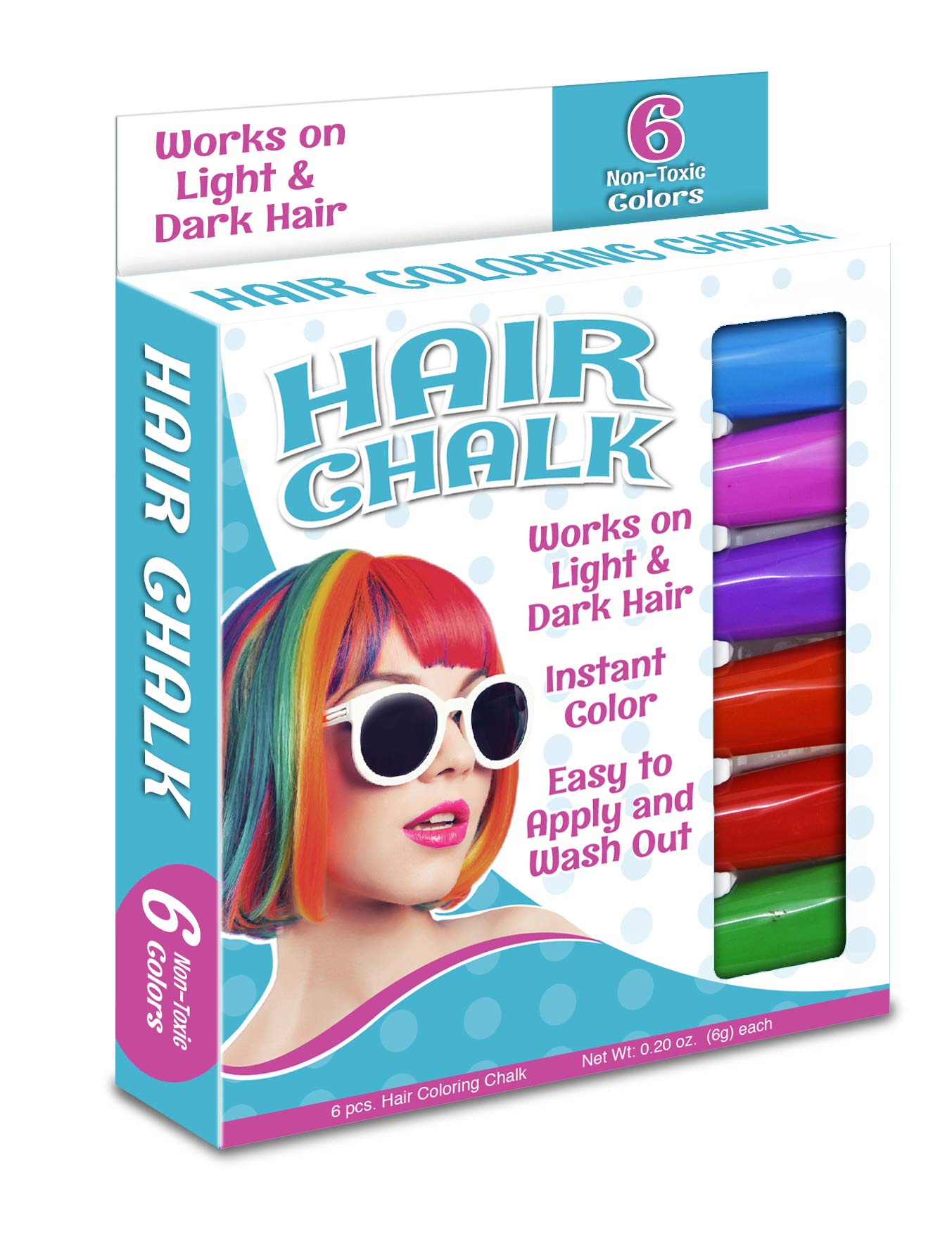 The Pencil Grip Hair Coloring Chalk, 6 Colors Beauty & Personal Care The Pencil Grip