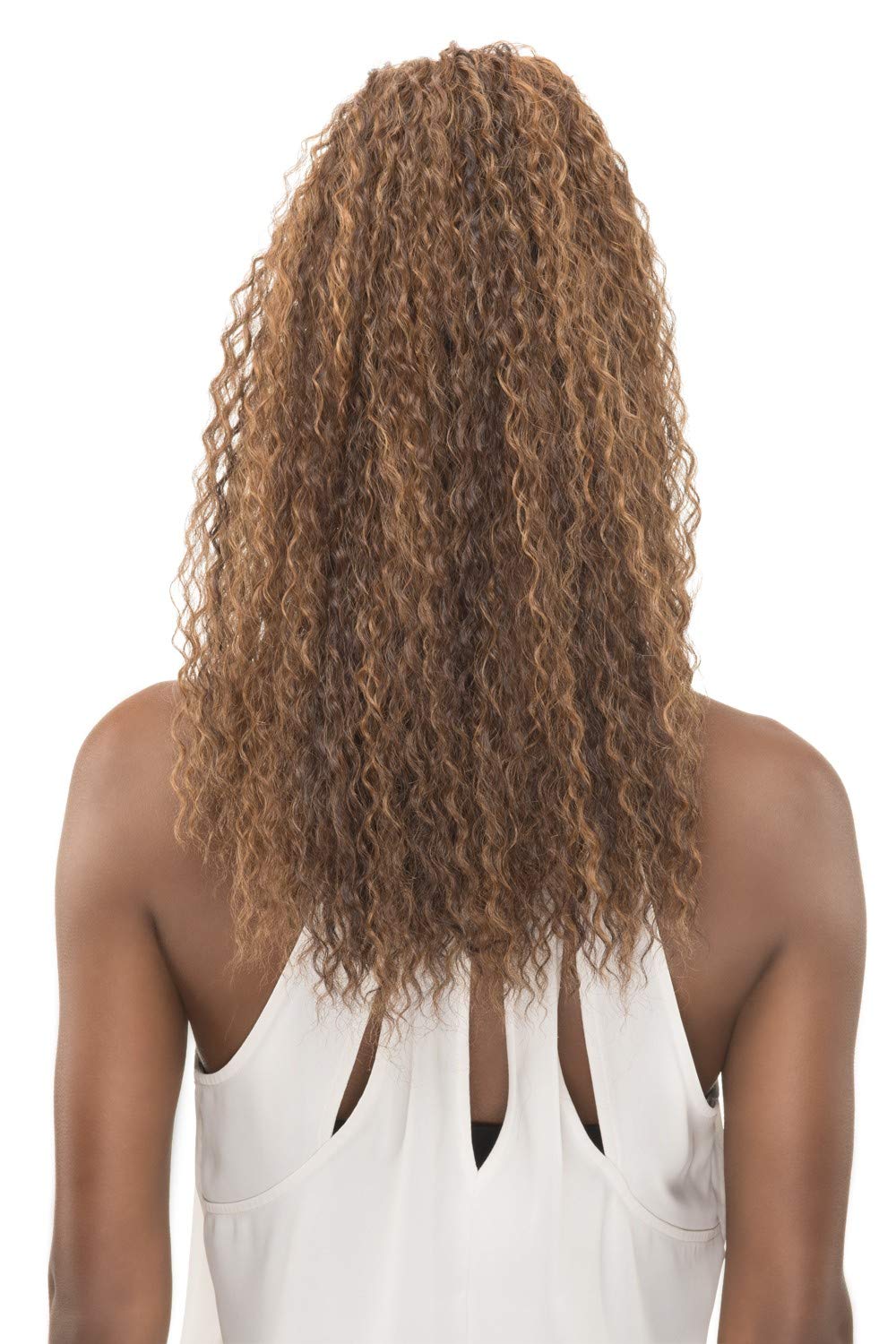 Vivica Lemon Pocket Bun Ponytail Color 613 Fox Wigs 21" Length Loose Straw Curl New Futura Synthetic Extension Drawstring Combs