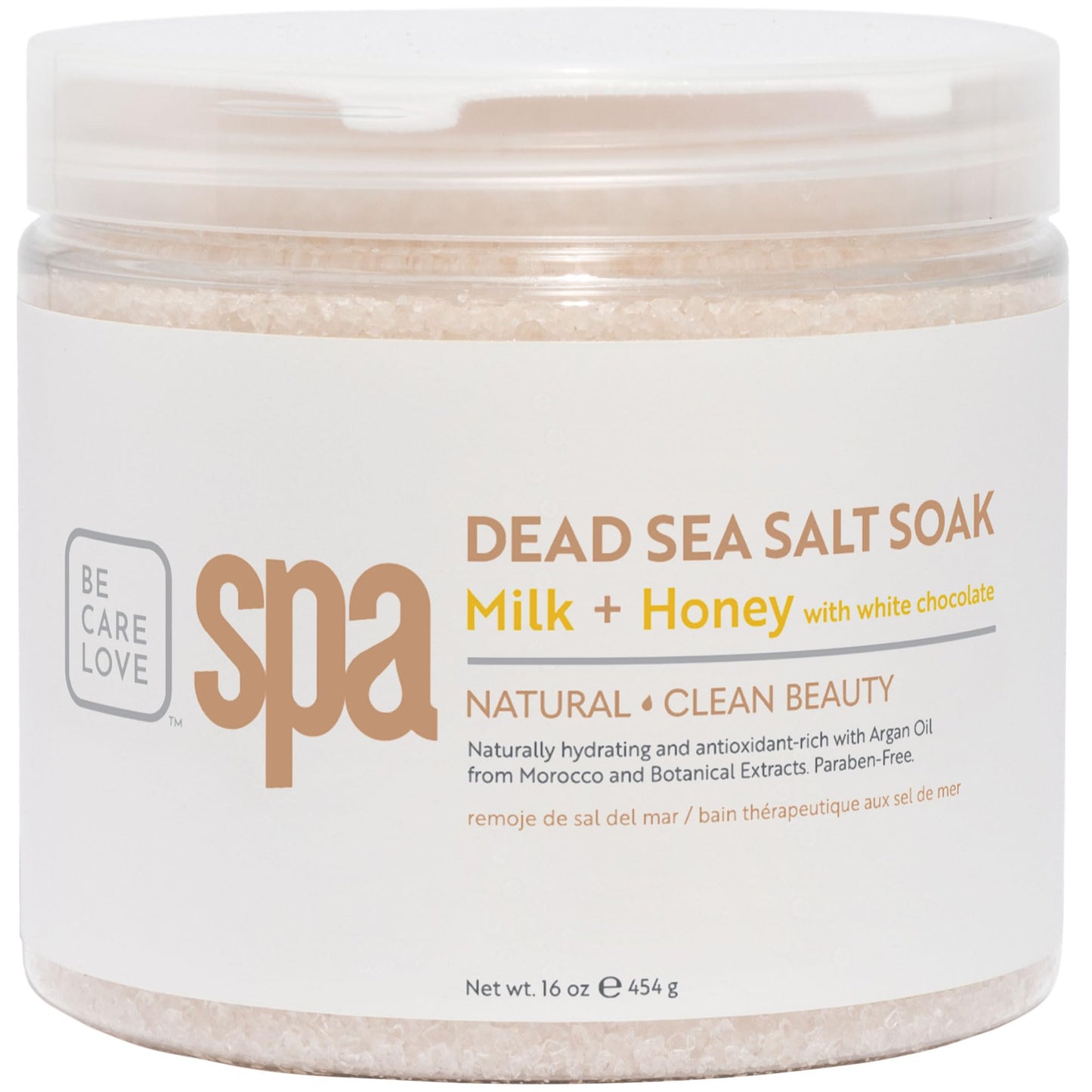 BCL SPA Dead Sea Salt Soak - Bath Salt with Organic Milk + Honey, White Chocolate, Shae Butter, Arnica, Aloe Vera Juice, Chamomile, Argan & Jojoba Oil Beauty and Personal Care BCL SPA