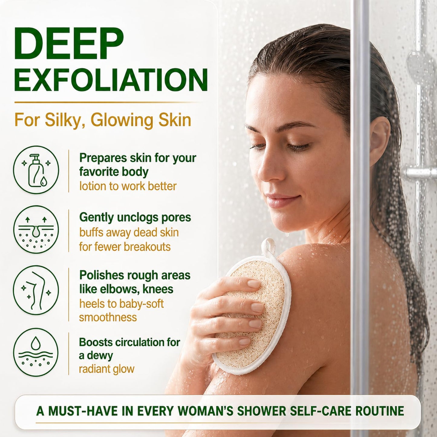 Natural Loofah Exfoliating Body Scrubber Pads, 24 Pack Dual Sided Shower Bath Loofah Sponge, Gentle Exfoliating Body Scrub for Men Women Full Body Beauty and Personal Care MUSDOOU