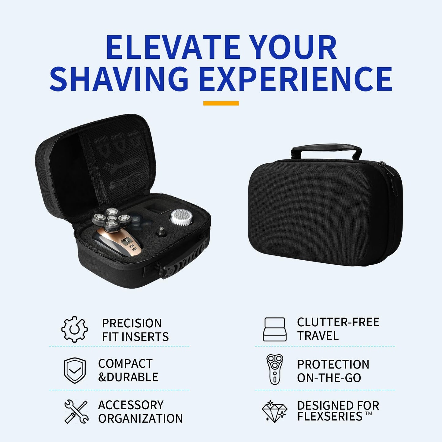 sarlar Travel Case Compatible with Freebird FlexSeries Shaver - Protective Carrying Storage Bag for Freebird Electric Head Hair Shaving Kit Beauty and Personal Care sarlar