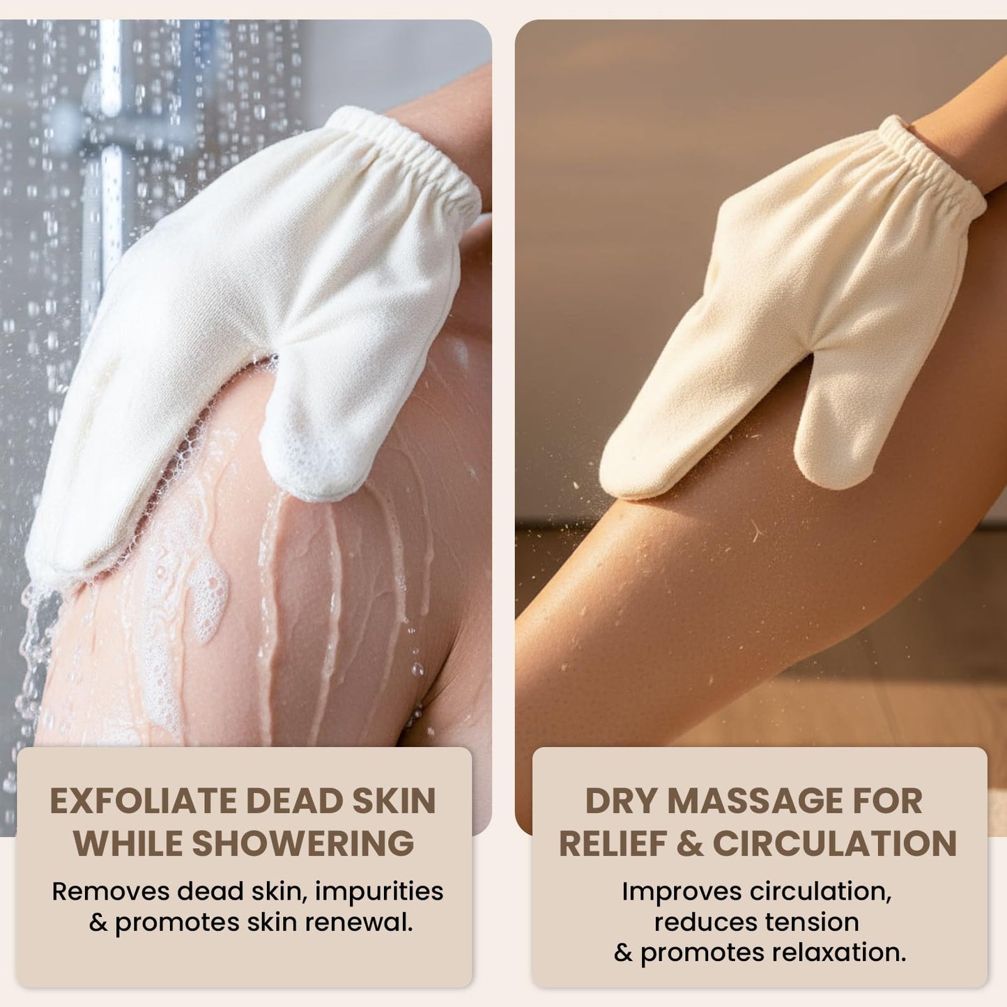 Garshana Gloves Raw Silk Massage Gloves Ayurvedic Massage Lymphatic System Glove for Hands Cellulite Dry Brushing Sleeping Exfoliating Smooth Glove Beauty and Personal Care QAUUHJL