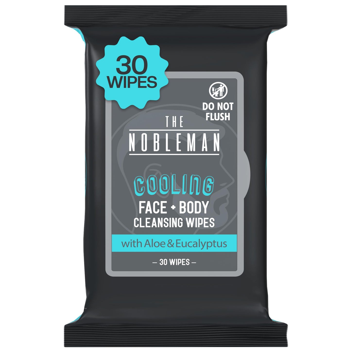 The Nobleman Men's Cooling Face + Body Cleansing Wipes, Eucalyptus - 30 Count Beauty & Personal Care The Nobleman