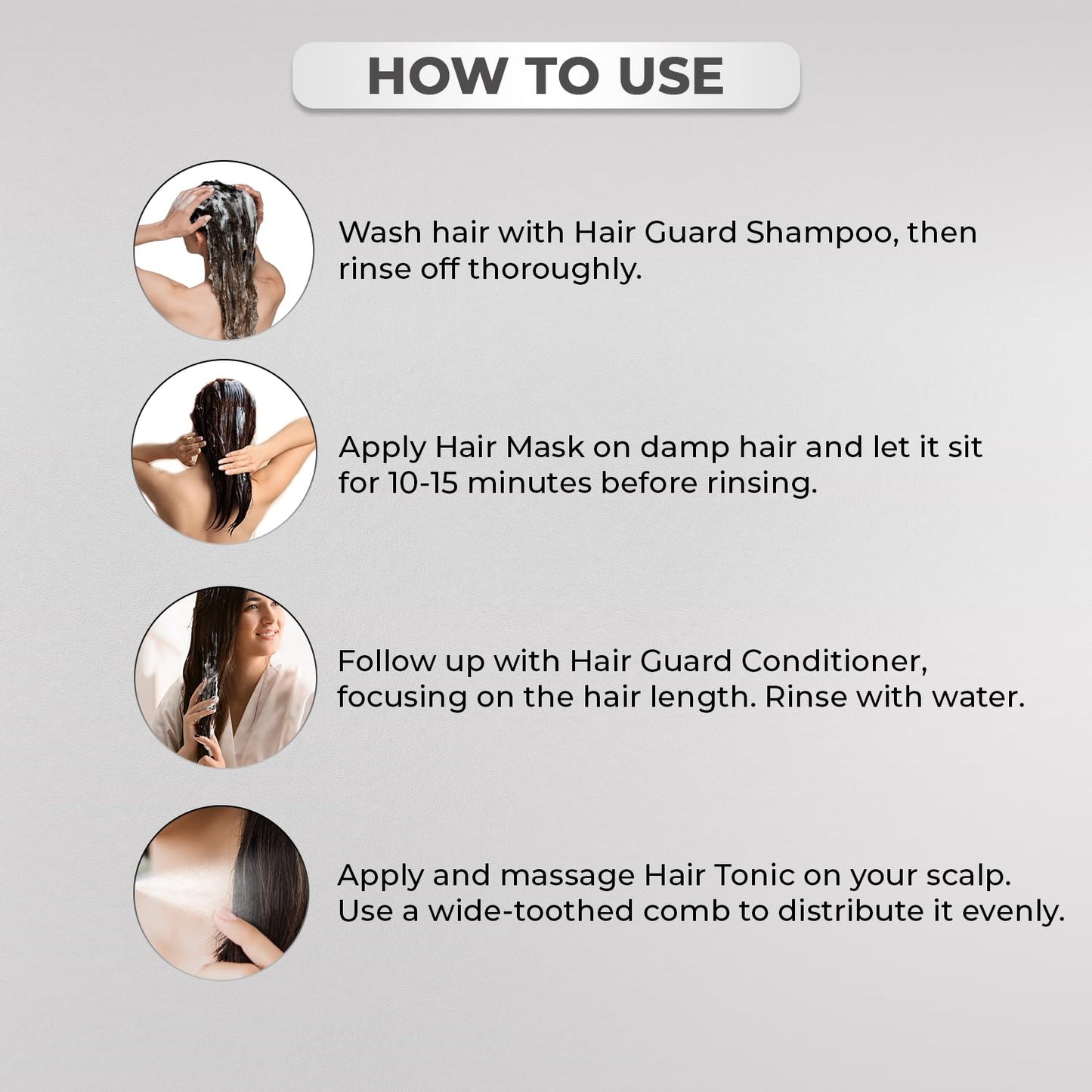 MOEHAIR Hair Guard Shampoo, Conditioner, Tonic & Mask Travel Kit | Sulfate & Paraben Free, Ginseng Infused, Reduces Hair Loss, Promotes Hair Growth | Beauty & Personal Care MOEHAIR