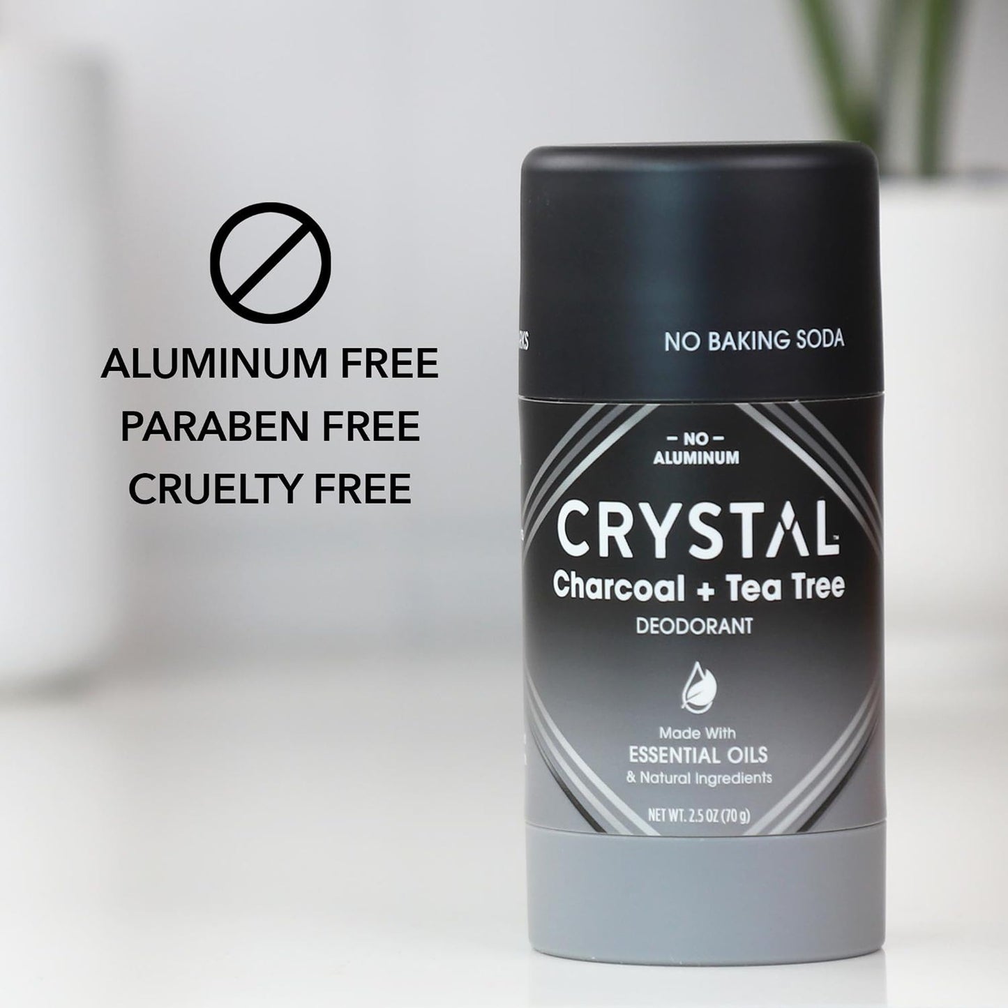 Crystal Magnesium Solid Stick Natural Deodorant, Non-Irritating Aluminum Free Deodorant for Men or Women, Safely and Effectively Fights Odor, Baking Beauty and Personal Care Crystal Essence