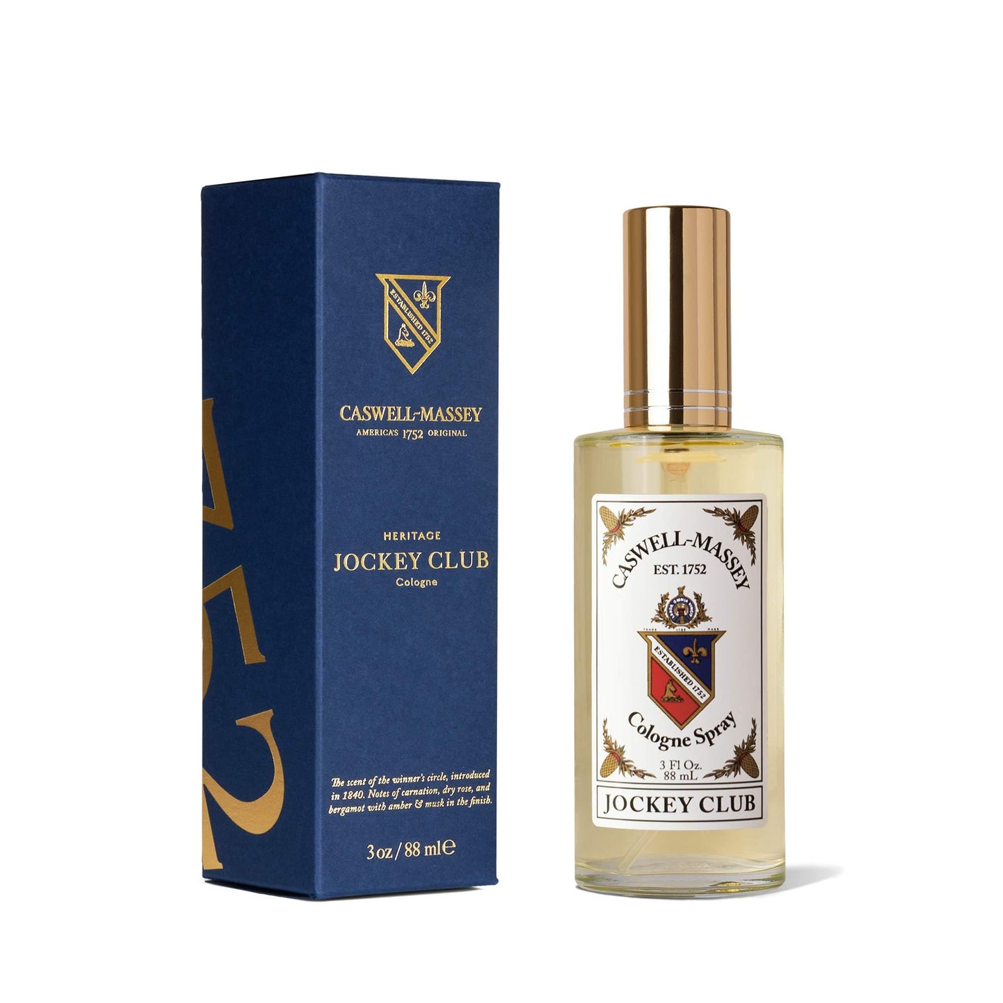 Caswell-Massey Jockey Club Cologne Spray, Aromatic Blend of Amber, Bergamot & Jasmine, Scented Cologne Spray For Men & Women, 3 Oz Beauty & Personal Care Caswell-Massey