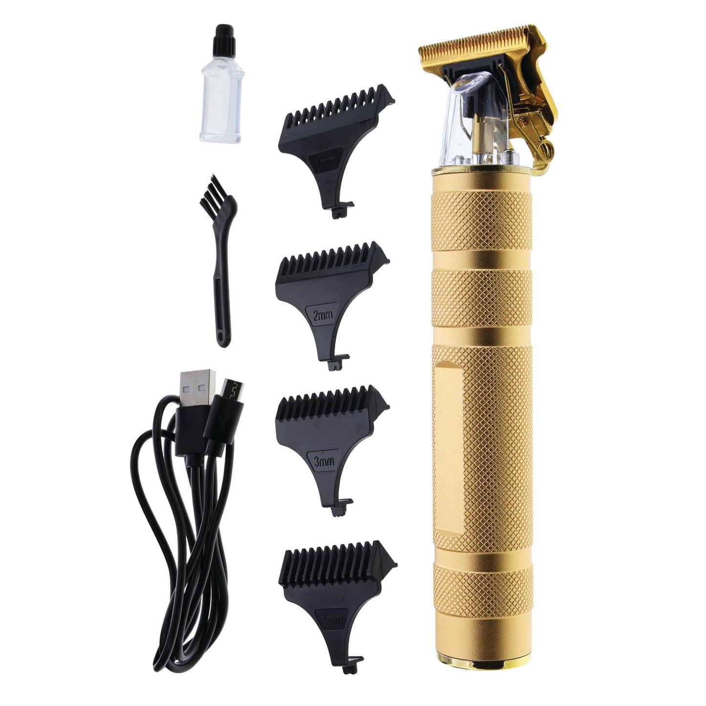 Cutting Edge T-Blade Trimmer for Men, T-Blade Precision Beard Trimmer, Bump Free and Hypoallergenic Titanium Gold Blades, 4 Guide Combs, Rechargeable Beauty and Personal Care Cutting Edge