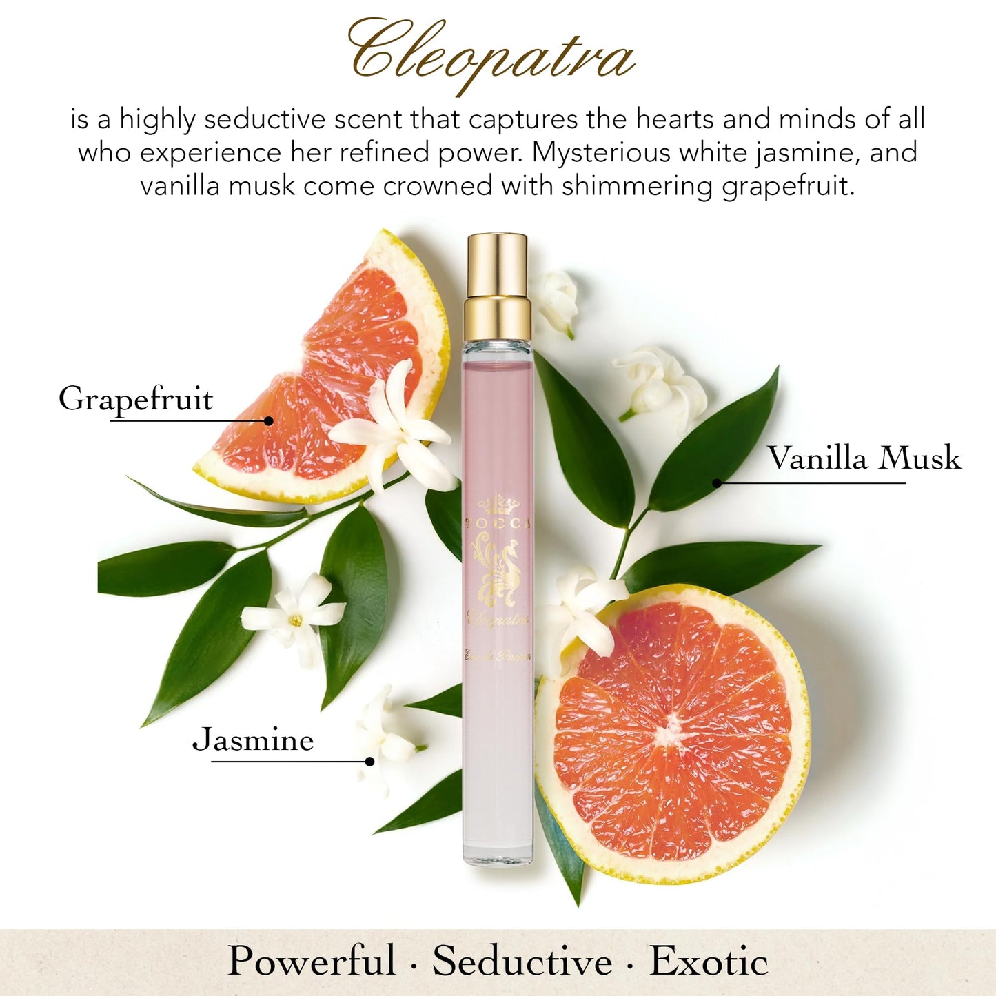Tocca Cleopatra Women's Perfume Travel Spray, 0.34 oz (10 ml) - Warm Floral, Grapefruit, Jasmine, Vanilla Musk Beauty & Personal Care Tocca