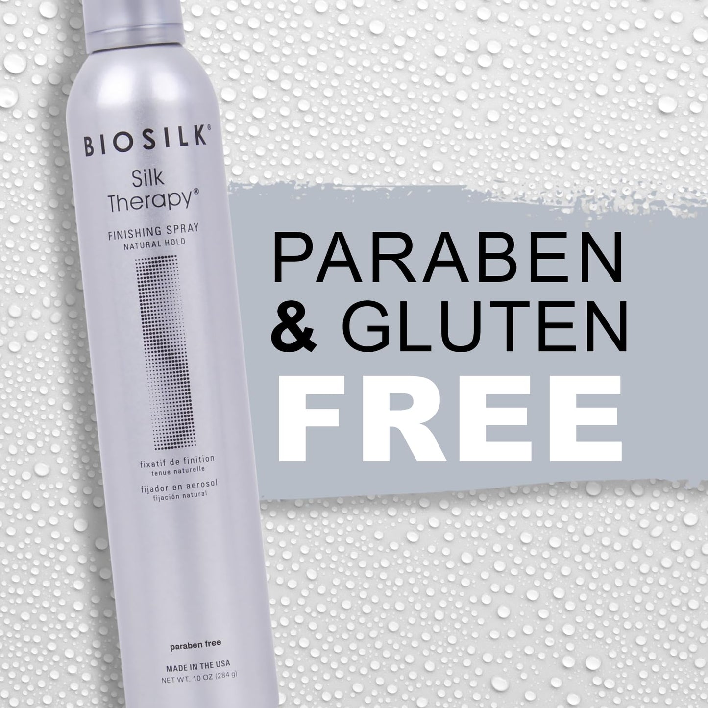 BioSilk Silk Therapy Finishing Spray, Natural Hold, Hairspray for Long-Lasting Styles, Adds Shine & Pliable Hold, Fast-Drying, Weightless Beauty & Personal Care BioSilk