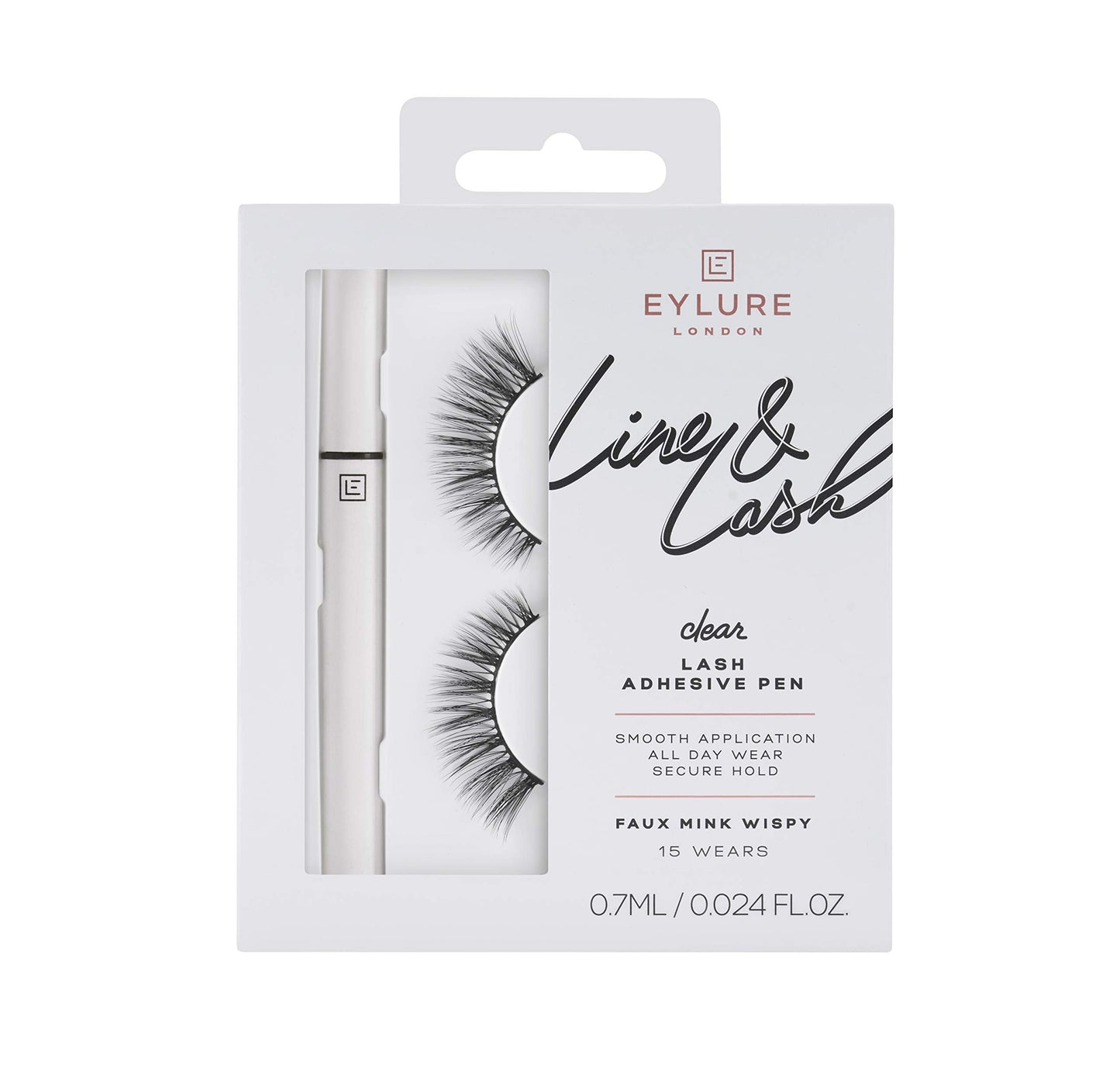 Eylure Line & Lash Kit, Clear Lash Glue Pen and False Lashes, Faux Mink Wispy Beauty & Personal Care Eylure