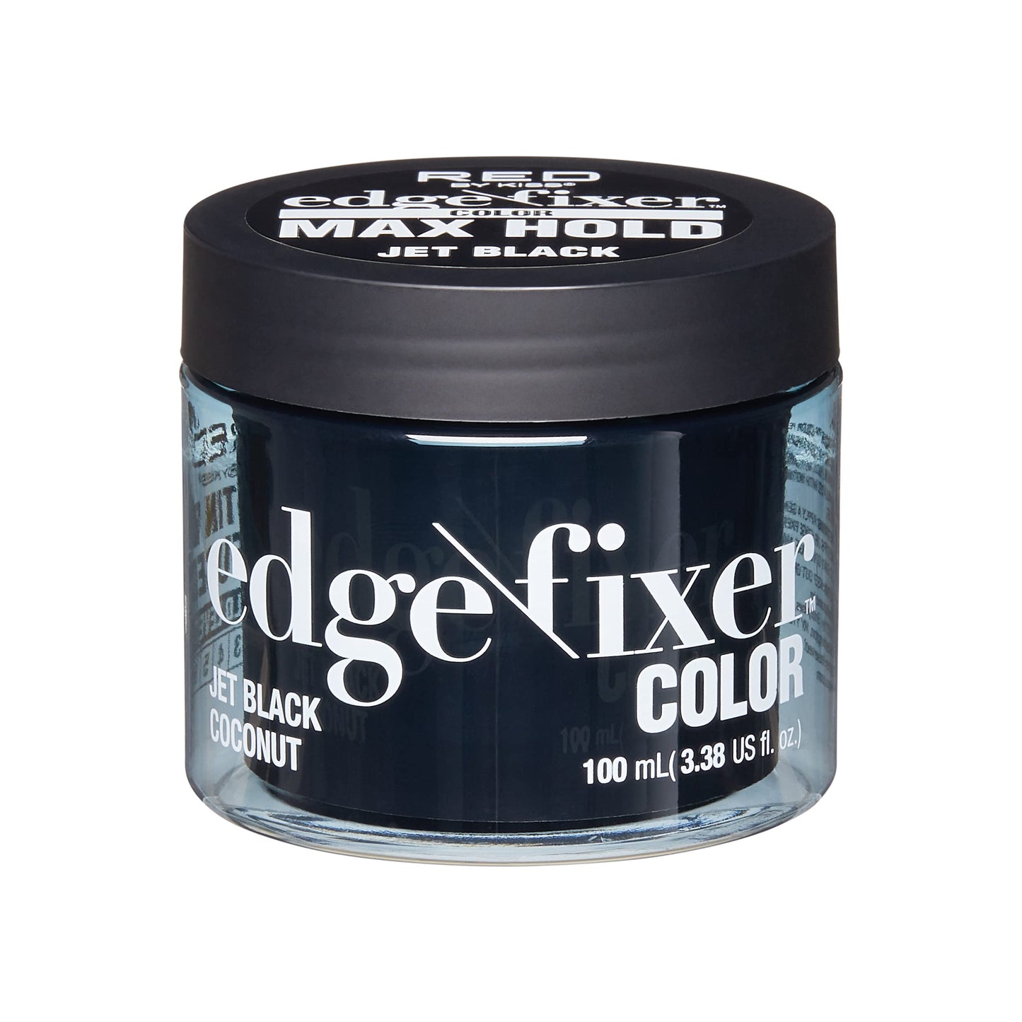 Red by Kiss Color Edge Fixer 24HR Max Hold Edge Control Pomade for Fly Away and Edge Frizz Hair (Jet Black) (100mL) Beauty & Personal Care Red by Kiss