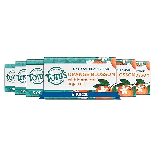 Tom’s of Maine Natural Beauty Bar Soap For Women and Men, Orange Blossom, 5 oz Bar (Pack of 6) Beauty & Personal Care Tom's of Maine