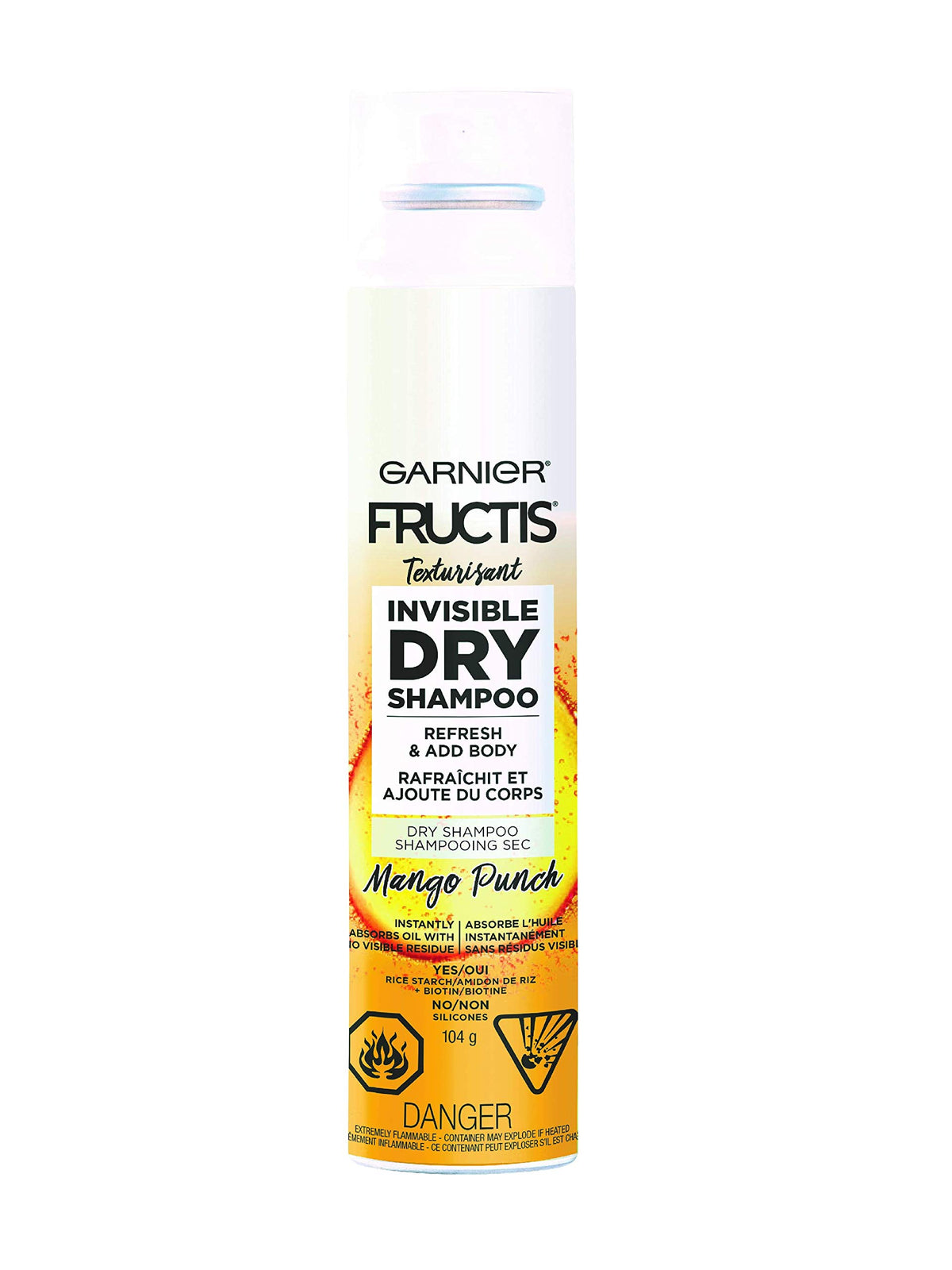 'Garnier Fructis Mango Punch Invisible Dry Shampoo, Mango Punch, 104.04 gram