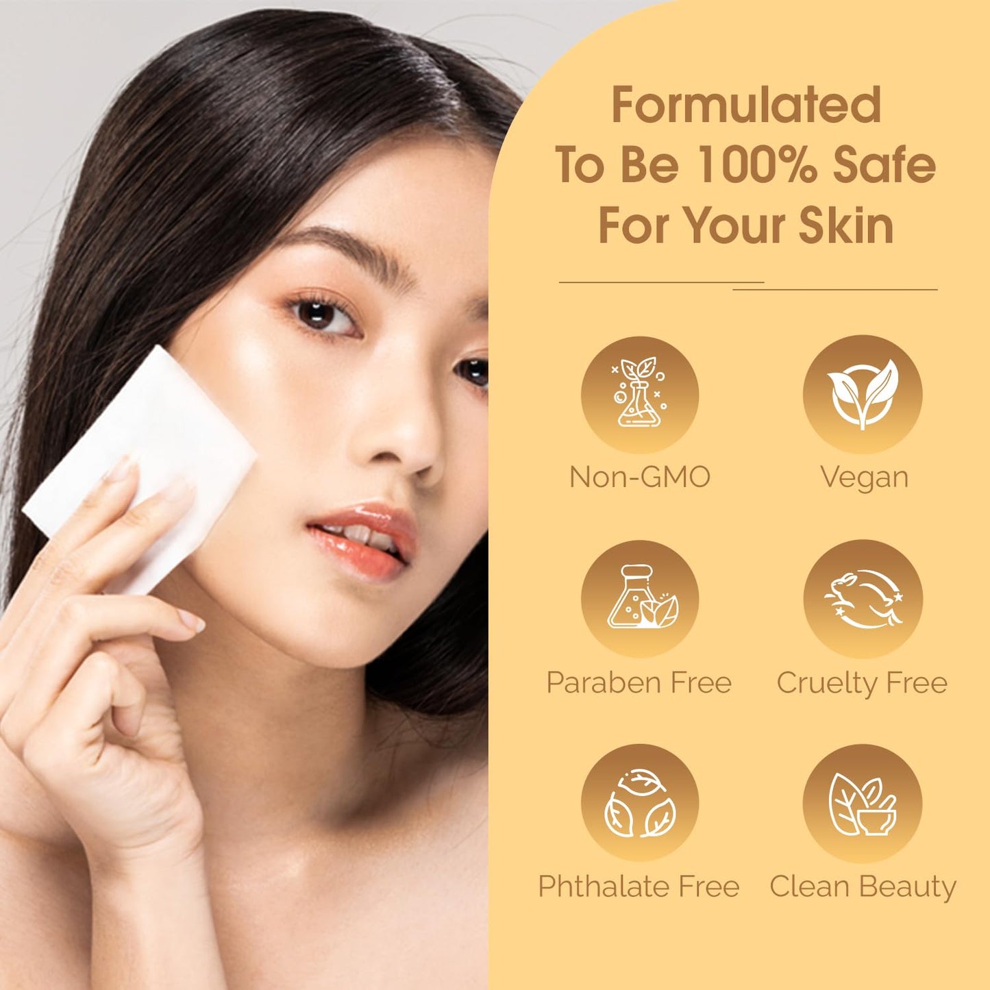 Radiant Aura Vitamin C & Vitamin E Face Wipes - Dermatologist Tested, Anti-Aging, Korean Skin Care - Removes Makeup, Hydrates, Softens The Look Beauty & Personal Care Radiant Aura