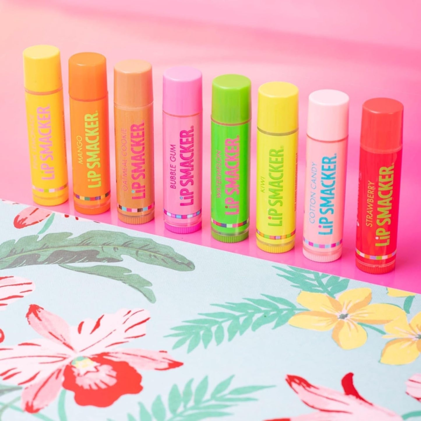 Lip Smacker Original & Best Holiday Flavored Lip Balm Party Pack, Oatmeal Cookie, Vanilla, Mango, Watermelon, Tropical Punch, Cotton Candy, Kiwi Beauty & Personal Care Lip Smacker