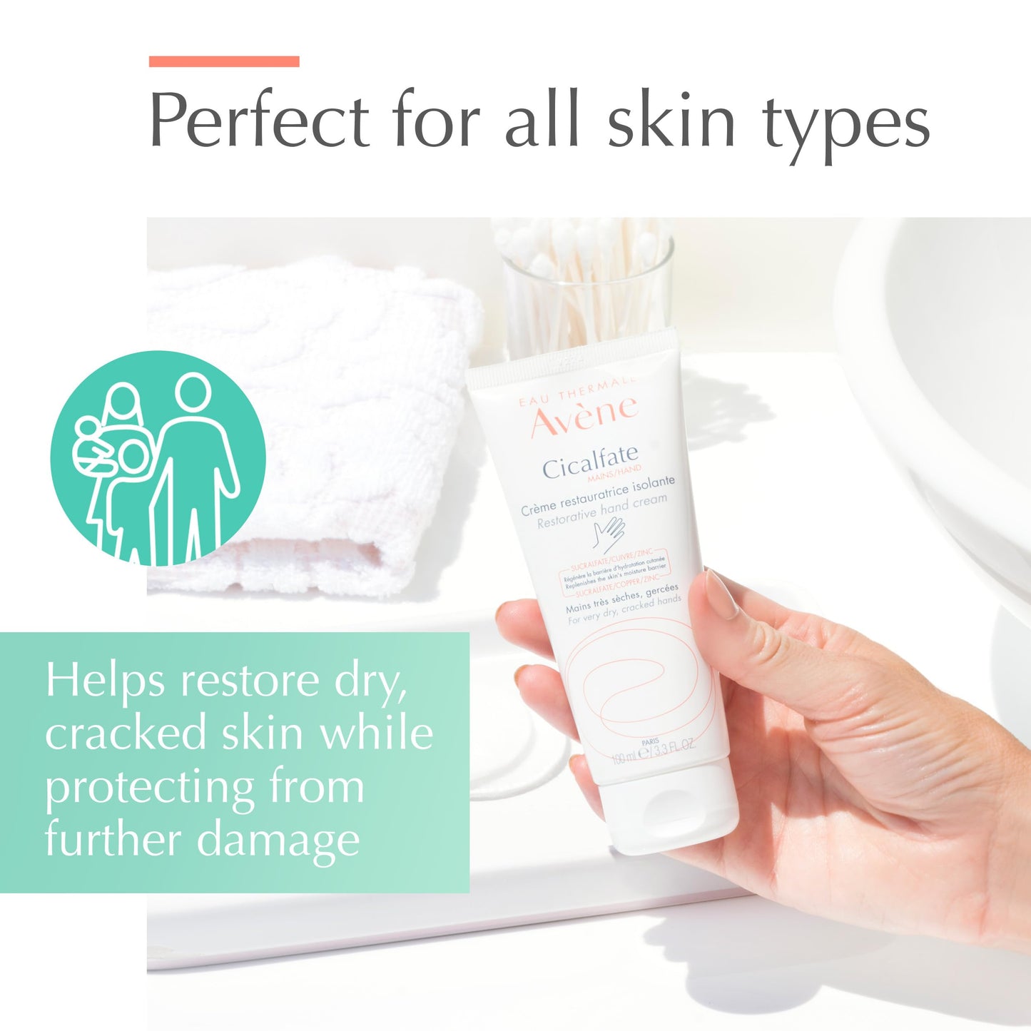 Avène Cicalfate Hand Cream, Intense Nourishing Lotion for Dry Cracked Hands, 3.3 Oz Beauty & Personal Care Avène