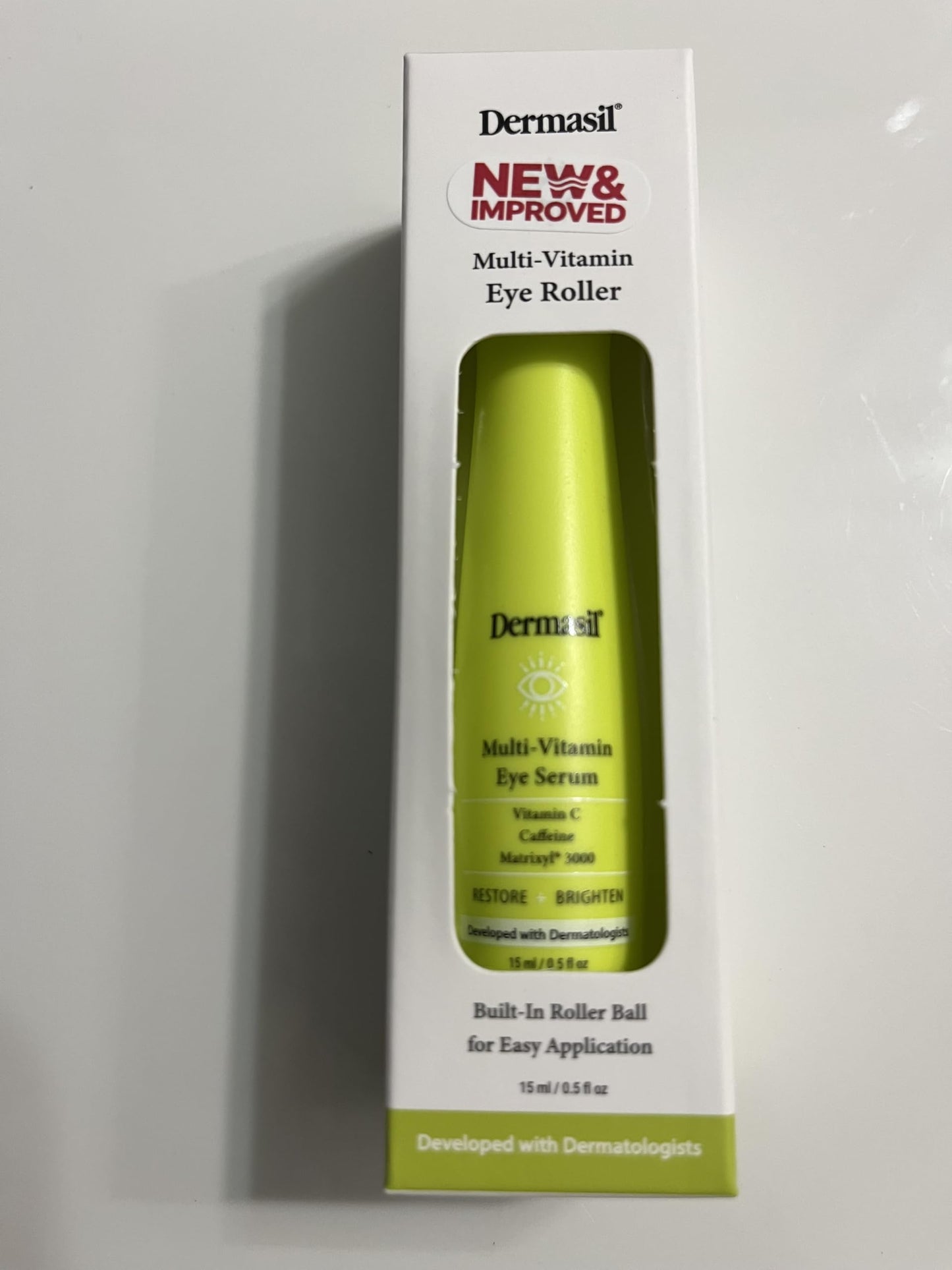 Dermasil Multi-Vitamin Eye Roller Serum with Vitamin C, Caffeine & Matrixyl 3000, Restores and Brightens, 0.5 fl oz Beauty & Personal Care Dermasil