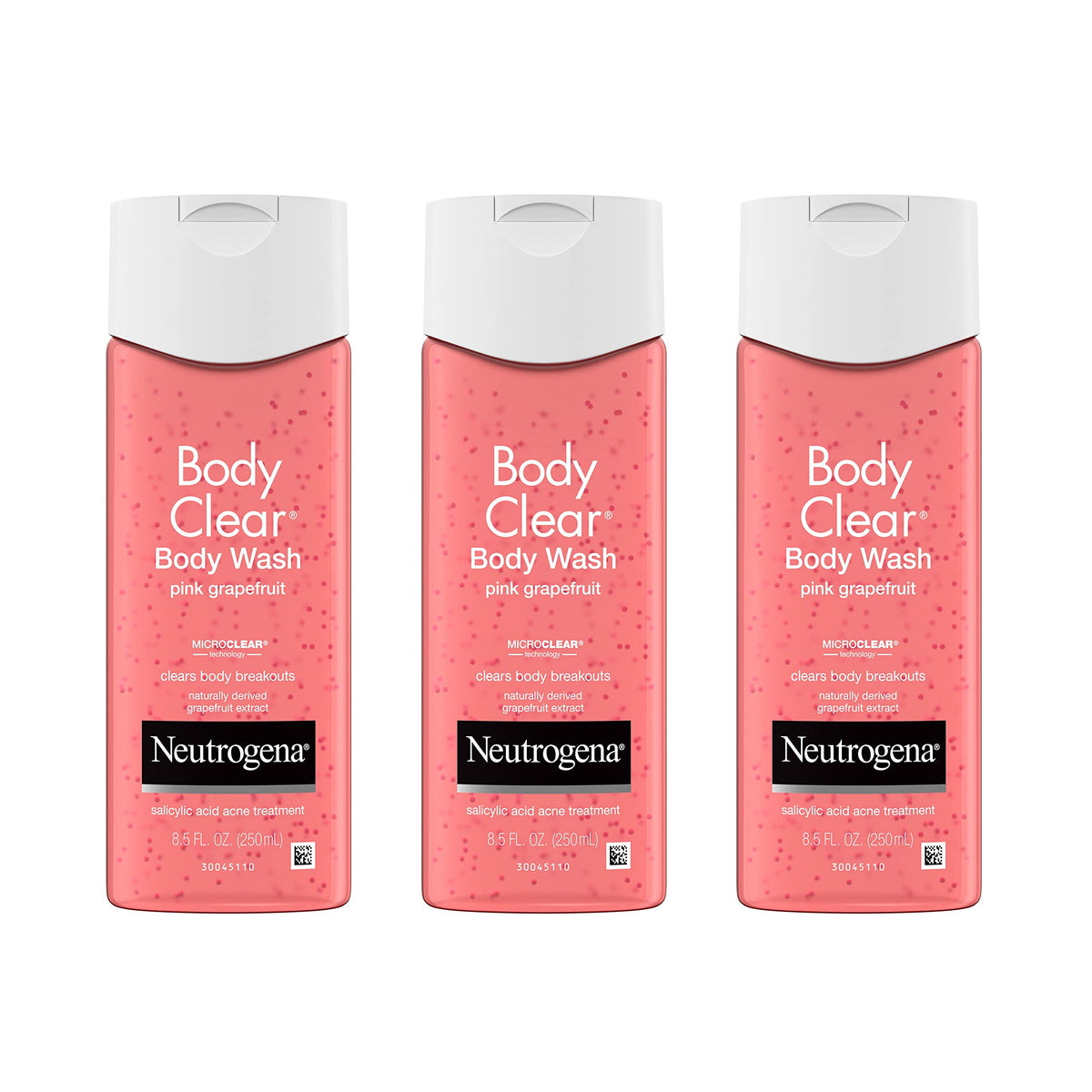 Neutrogena Body Clear Acne Treatment Body Wash with Salicylic Acid Acne Medicine, Pink Grapefruit Body Acne Cleanser to Prevent Breakouts on Back Beauty & Personal Care Neutrogena