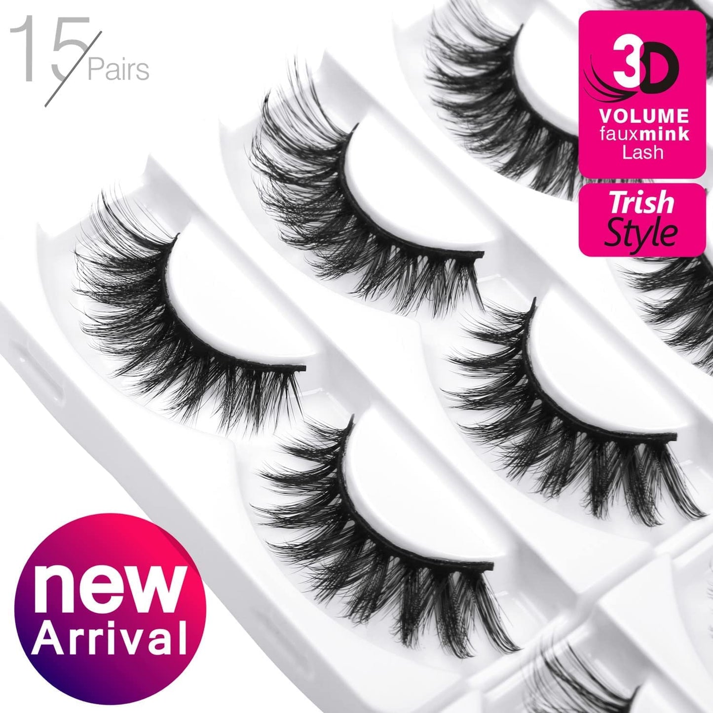 Eliace False Eyelashes 15 Pairs Cat Eye-Lashes 3D Mink Lashes,Spiky Wispy Natural Long Faux Mink Lashes Strips Soft & Reusable Makeup Professional Beauty & Personal Care Eliace