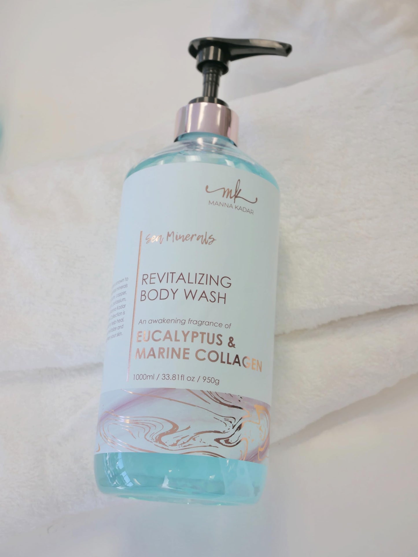 Manna Kadar Beauty Dead Sea Minerals Revitalizing Body Wash, Eucalyptus & Marine Collagen - Clean, Soothe, Revitalizes, Rejuvenates Skin, Shower Gel Beauty & Personal Care Manna Kadar