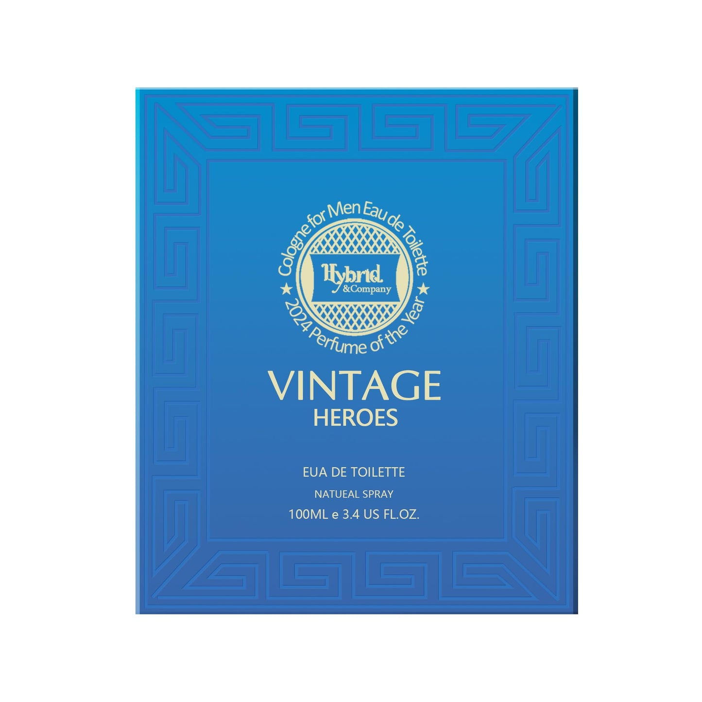 Hybrid & Company Vintage Heroes Parfum for Men Mint Geranium Vanilla Cologne, Long Lasting Concentrated Luxury fragrance, 3.4 Fl Oz/100 Ml Beauty & Personal Care Hybrid & Company