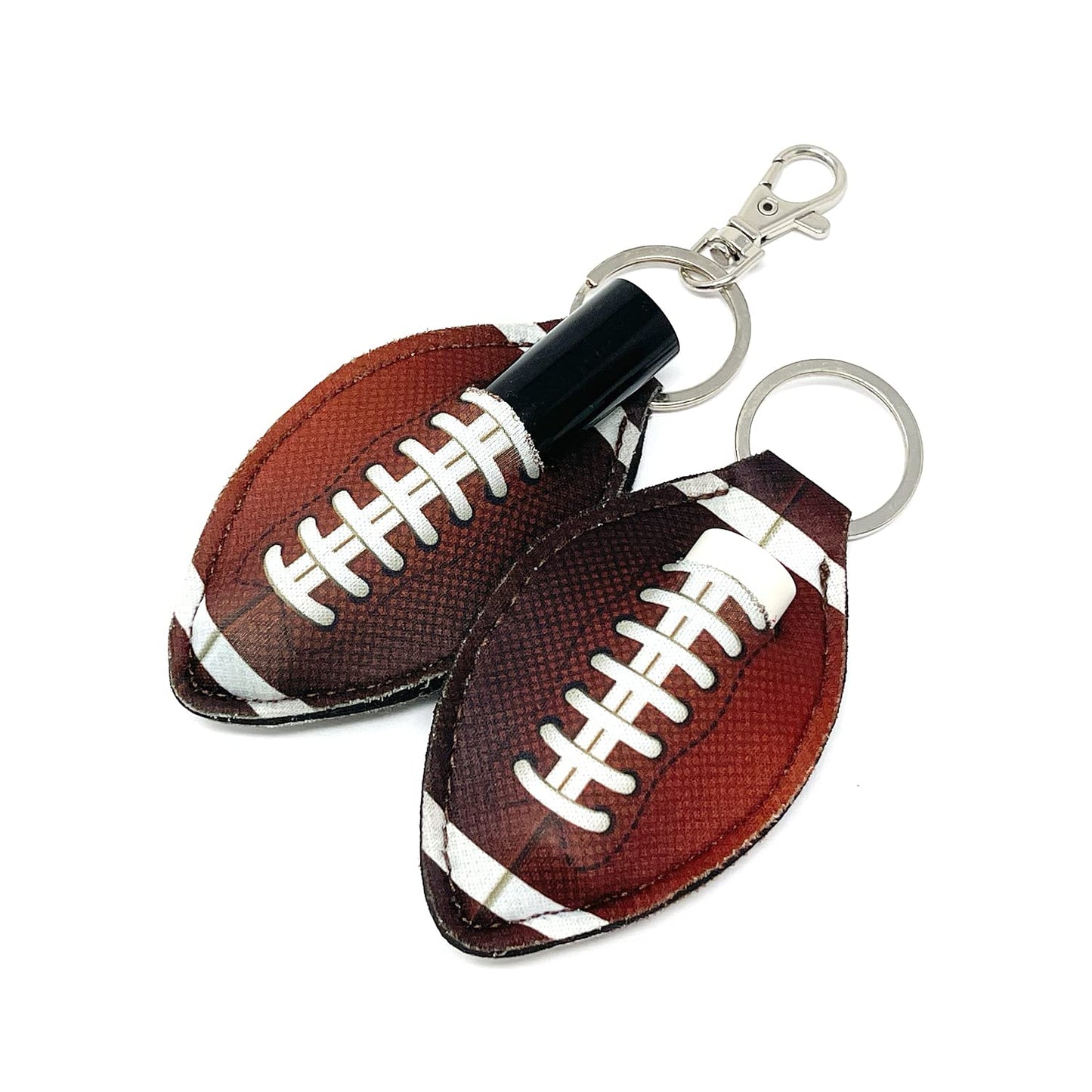 allydrew 10 Pack Chapstick Holder Keychain, Keyring for Lip Balm Lip Gloss Lipstick with 10 Pieces Metal Keyring Clasps, Football Beauty & Personal Care allydrew