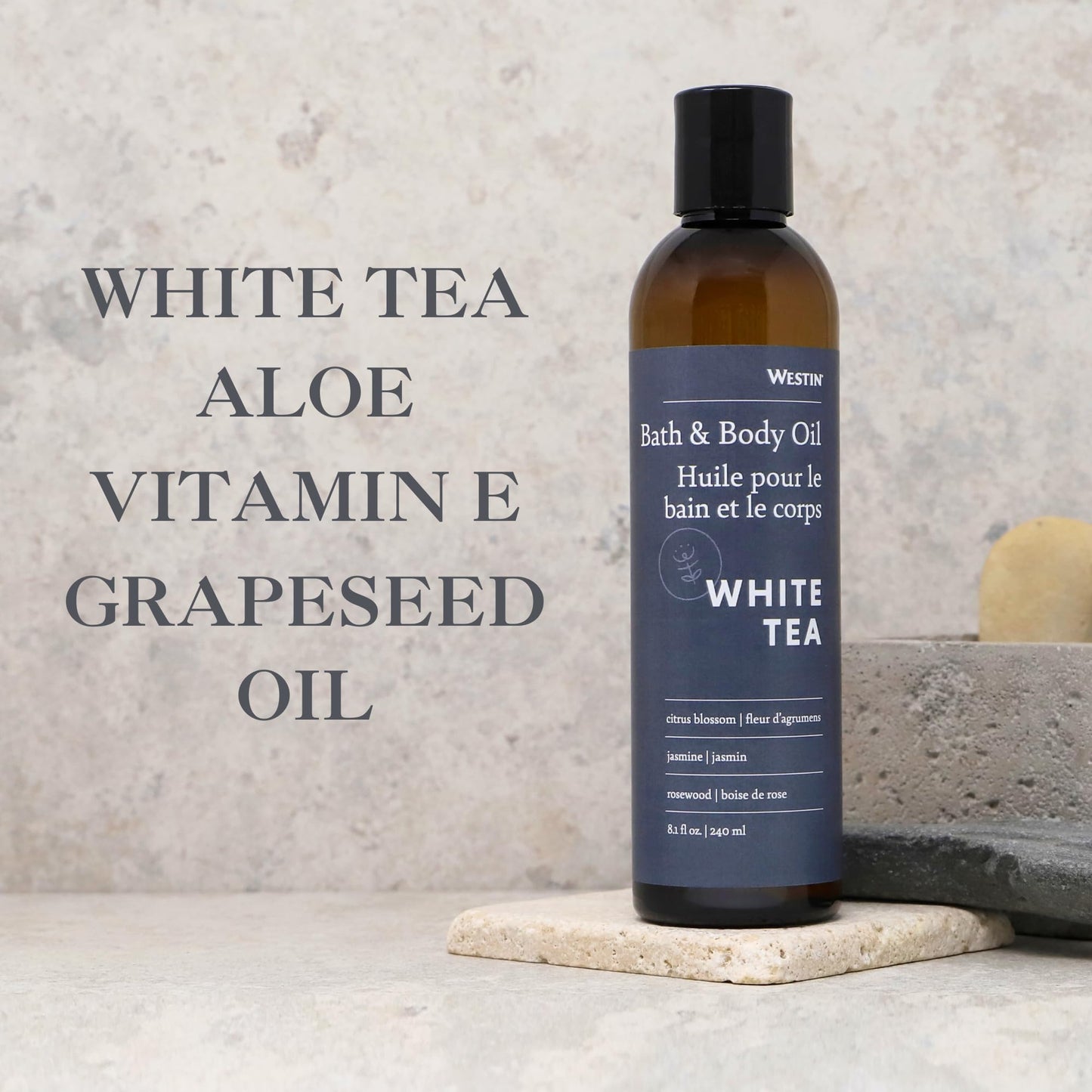 Westin White Tea Aloe Bath & Body Oil - Soothing, Invigorating Bath and Massage Oil with White Tea and Aloe - 8 Ounces Beauty and Personal Care Westin