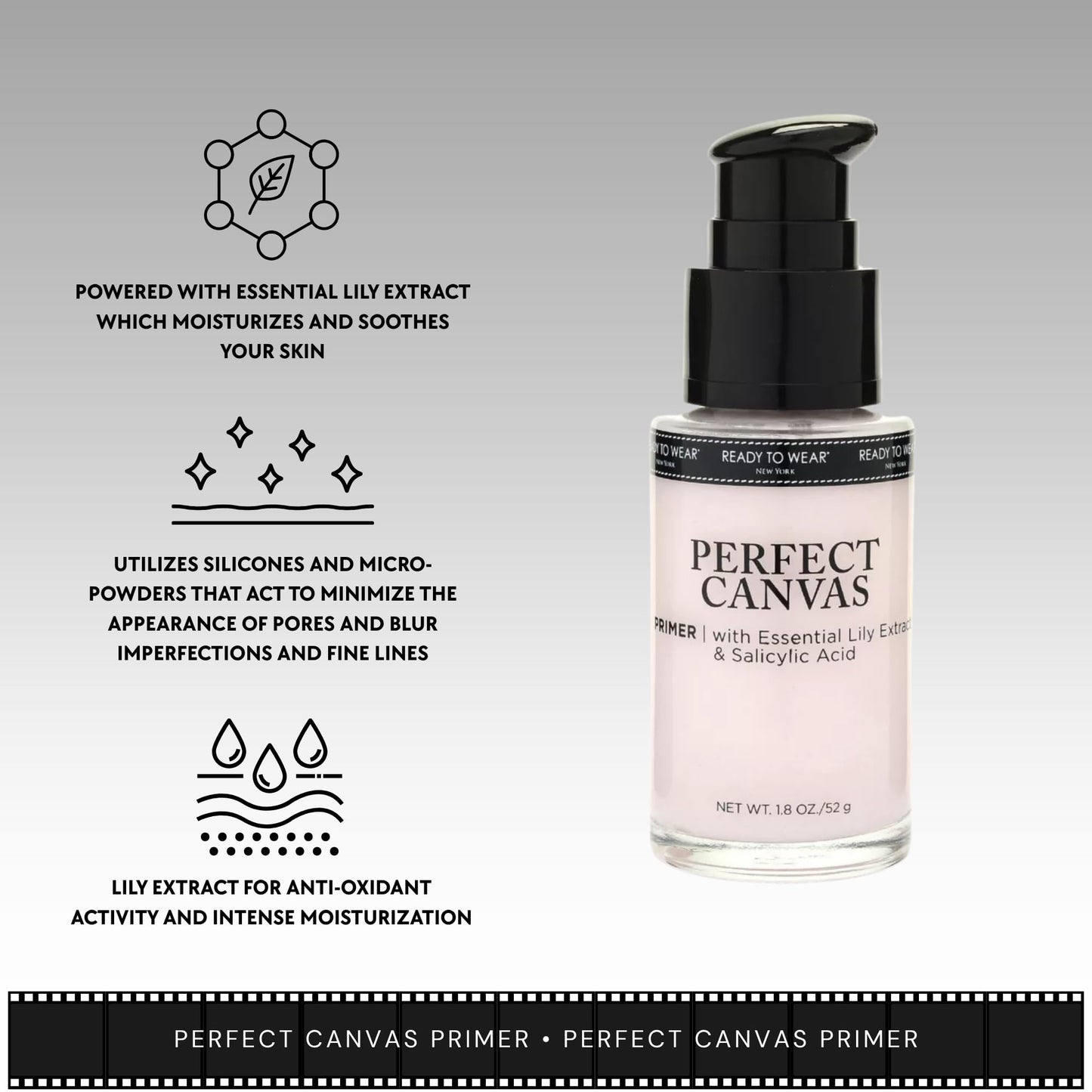 Ready to Wear Perfect Canvas Primer - Reduces Fine Wrinkles Anti Oxidants Anti Aging Skin Primer for Makeup Made in USA Beauty & Personal Care Ready To Wear