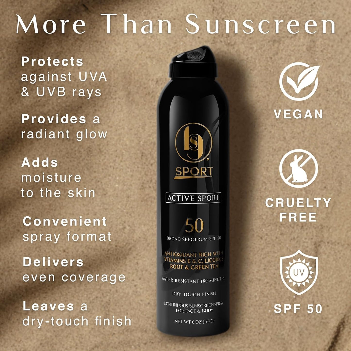 Black Girl Sunscreen Active Sport Sunscreen Spray for Face & Body- SPF 50, Sunblock for Travel & Beach, Water Resistant for 80 minutes, Ultra Sheer Beauty & Personal Care BLACK GIRL SUNSCREEN